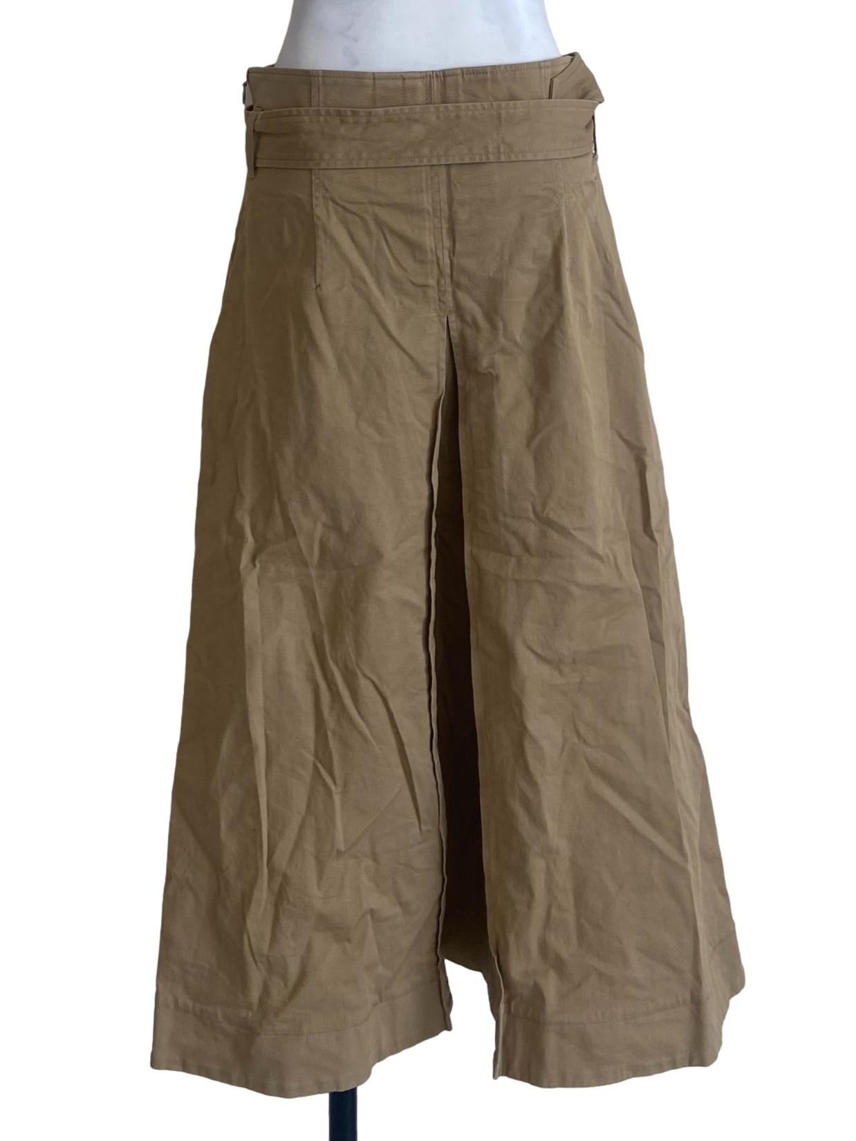 Tortilla Brown Herringbone A-Line Skirt