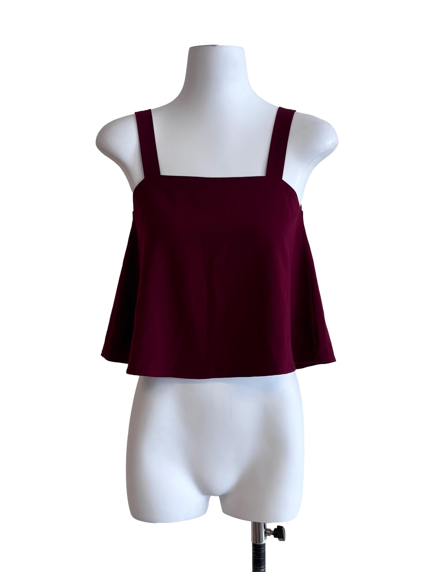 Dark Red Flare Cami Top TTR