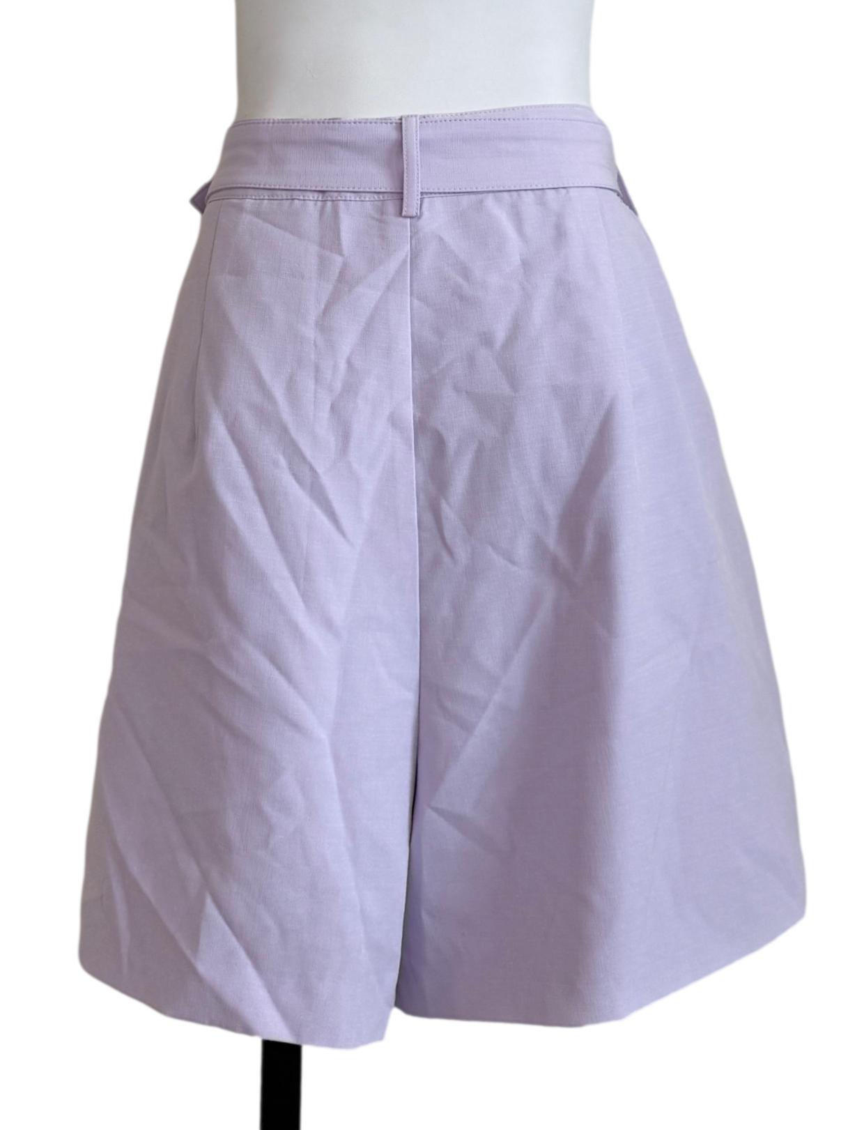Lavender Purple Belted Shorts