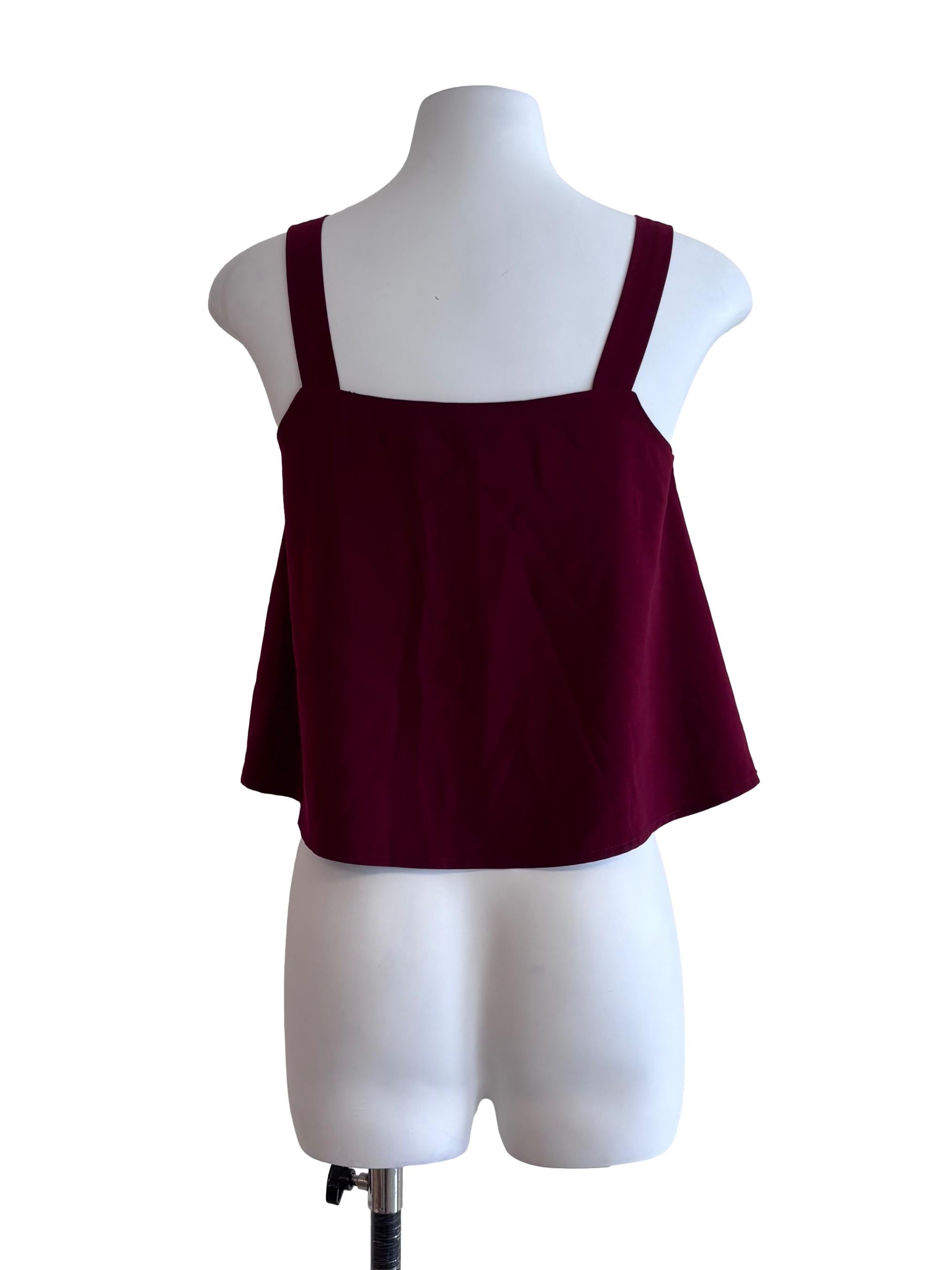 Dark Red Flare Cami Top TTR