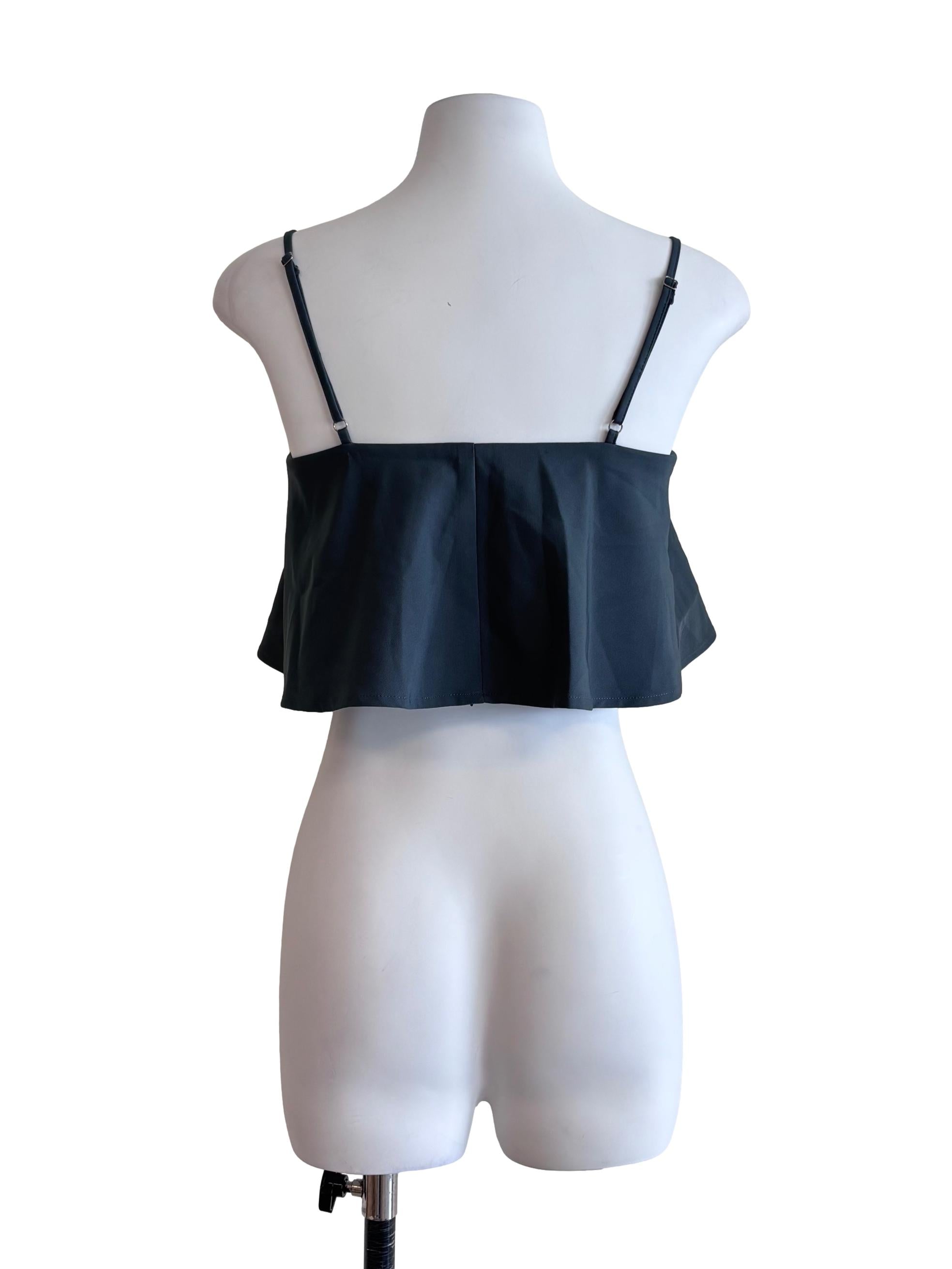 Gunmetal Grey Kels Flare Cami Crop Top