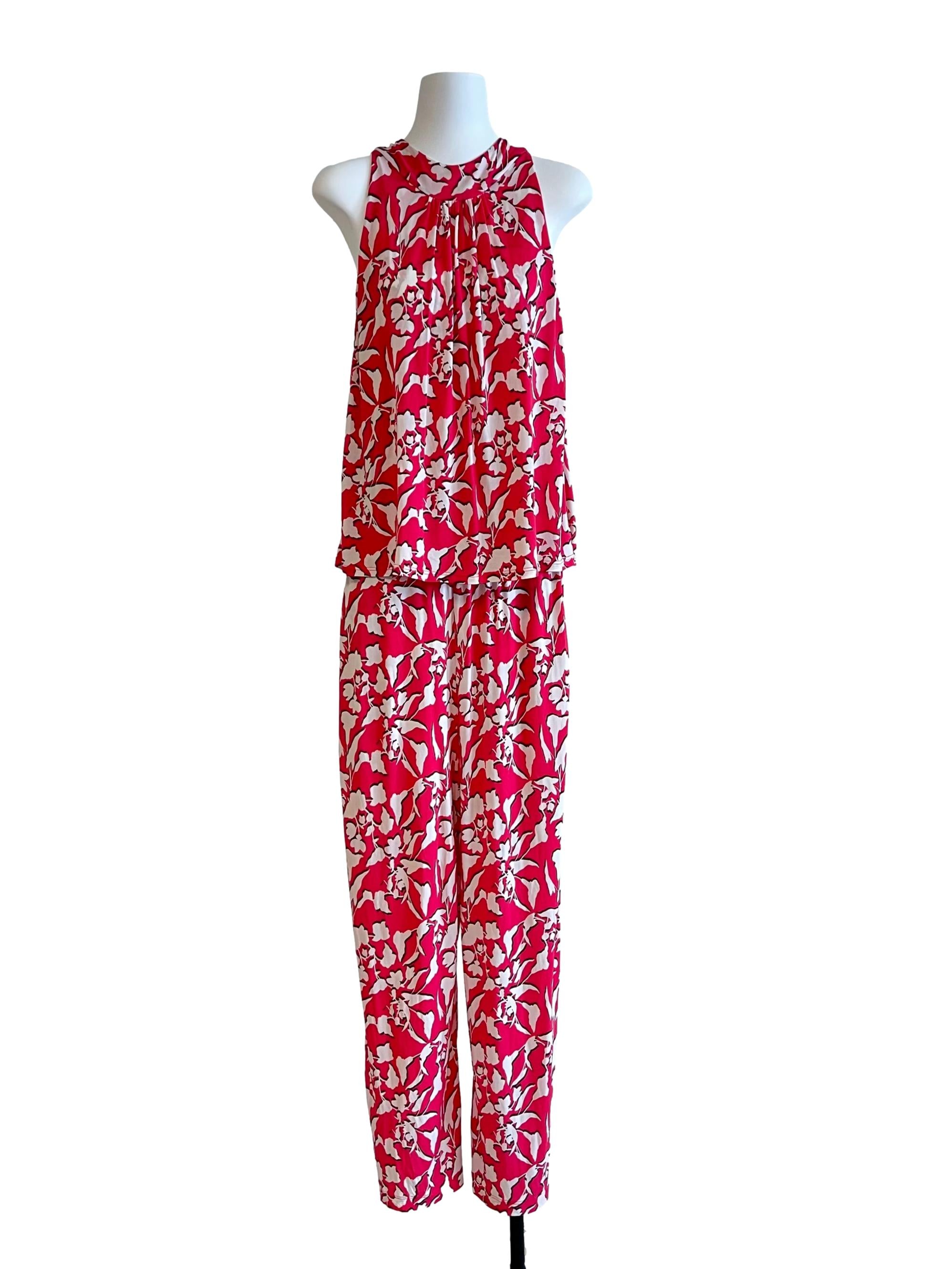 Pink Prints Skyler Cropped Jumpsuit CSN