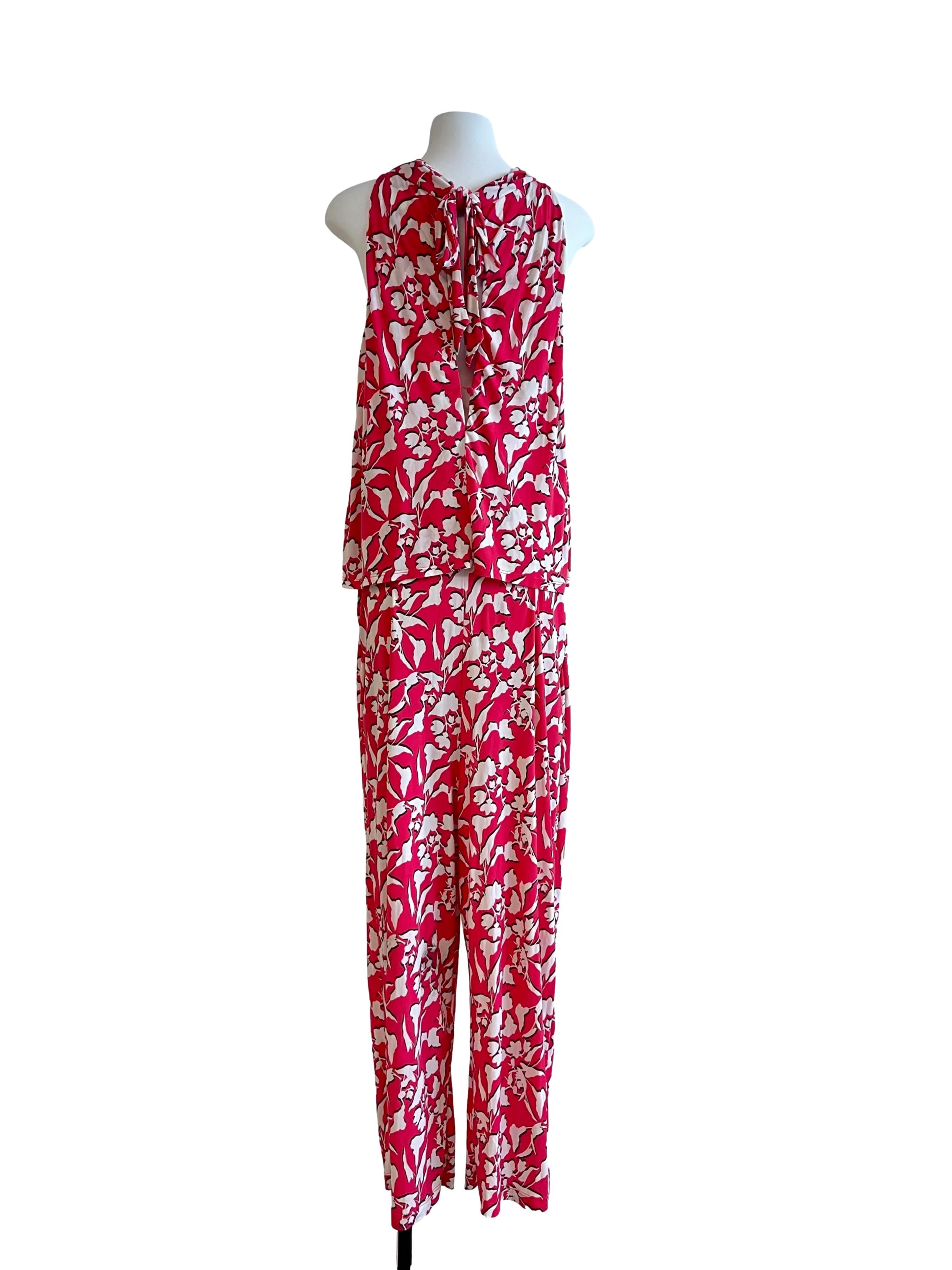 Pink Prints Skyler Cropped Jumpsuit CSN