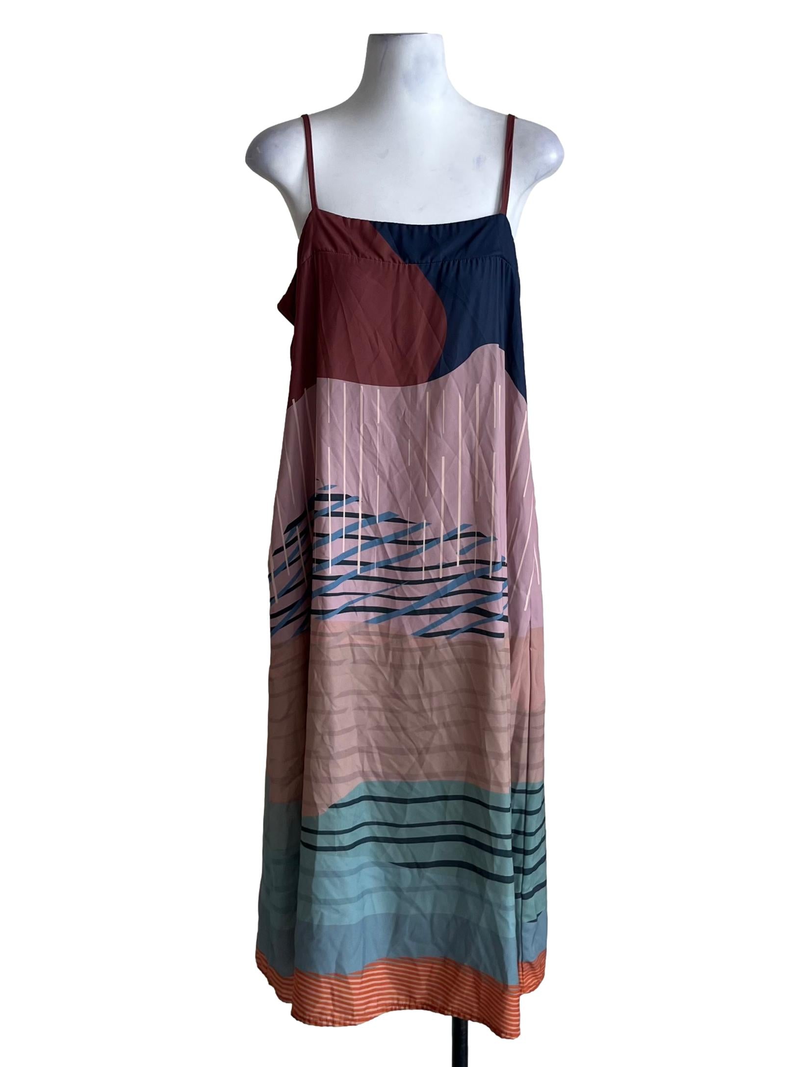 Heather Purple Spaghetti Strap Yoke Dress