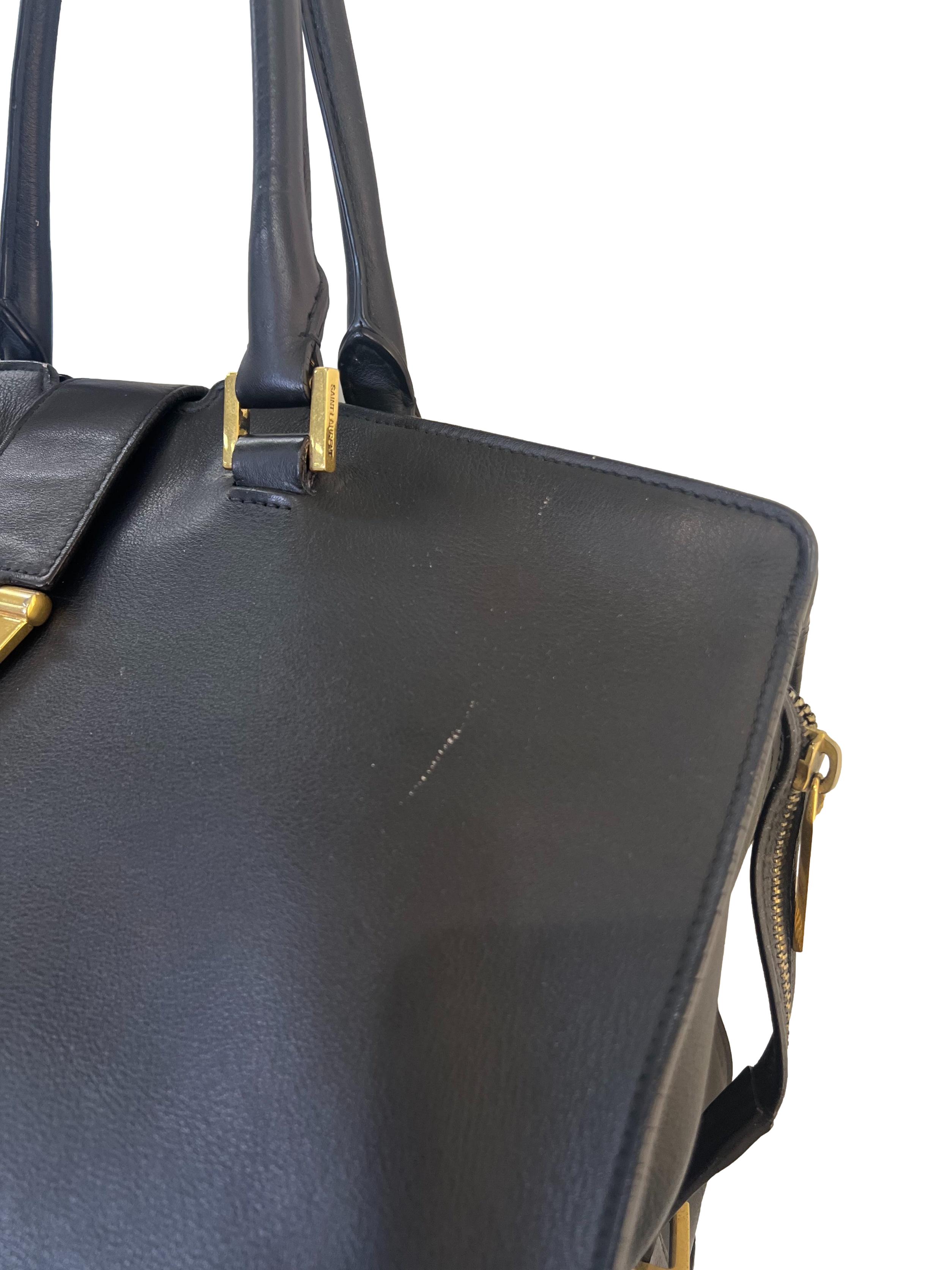 Black Saint Laurent Y Tote Bag