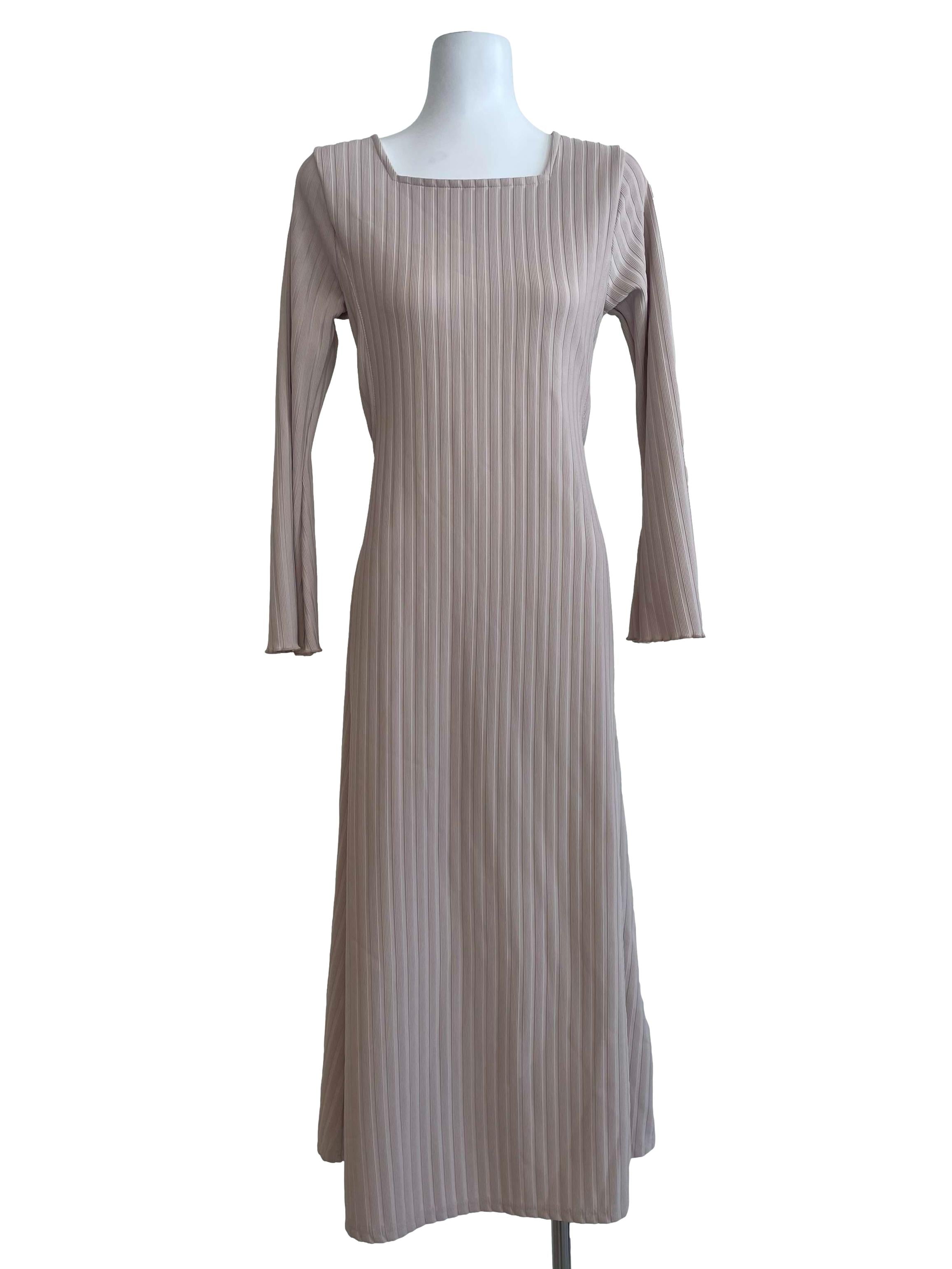 Parmesan Brown Stripes Patern Bodycon Dress