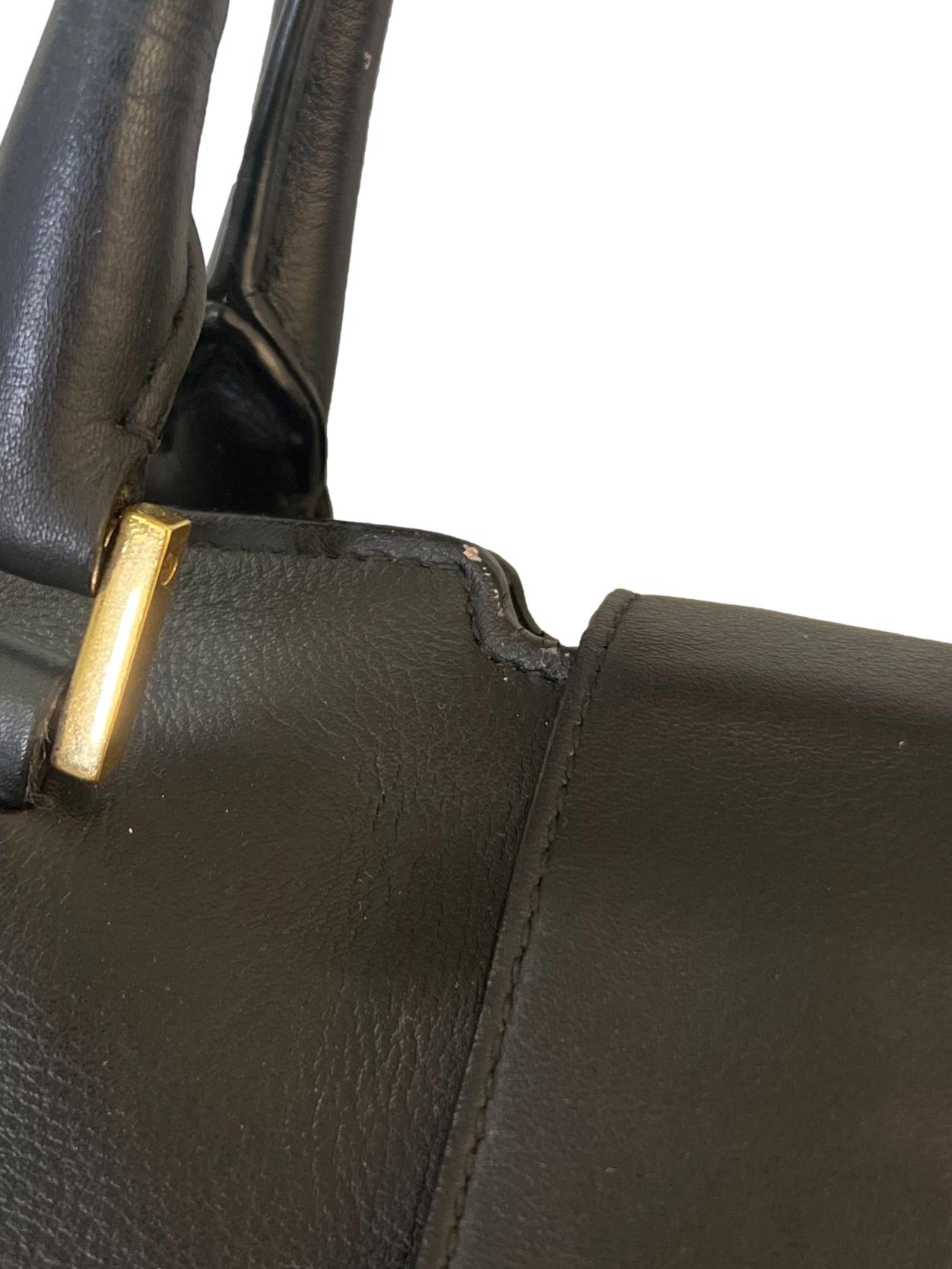 Black Saint Laurent Y Tote Bag