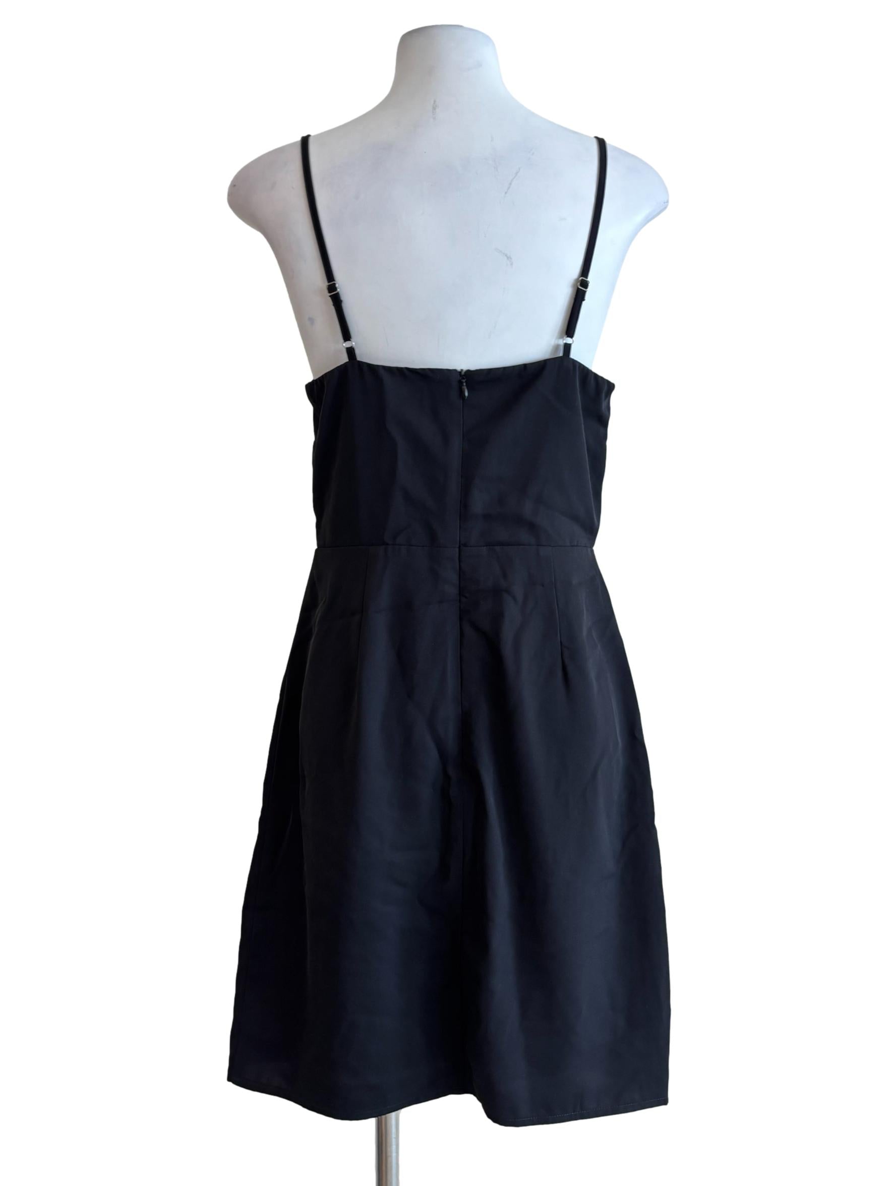 Jet Black Sweetheart Slip Dress