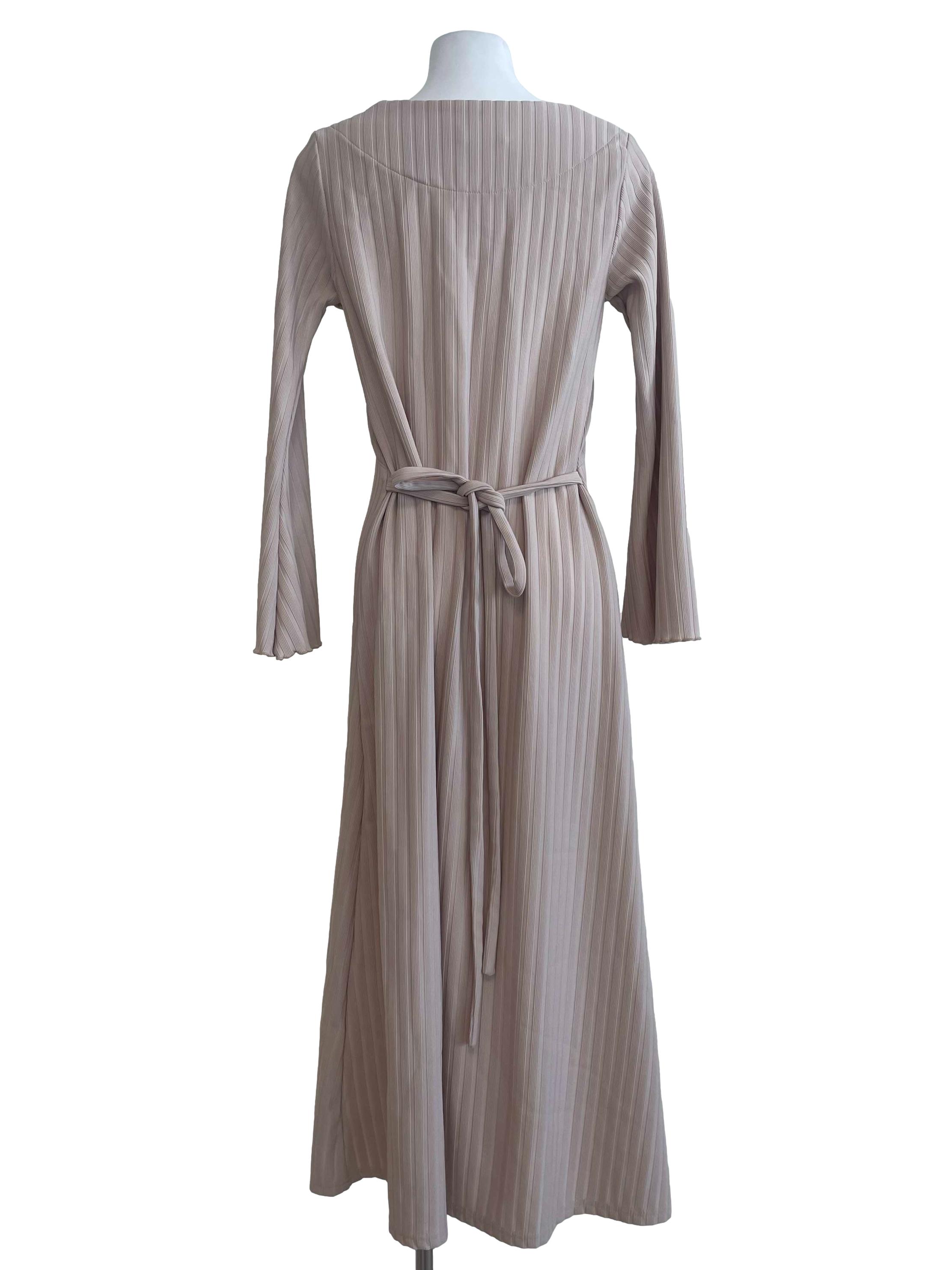 Parmesan Brown Stripes Patern Bodycon Dress