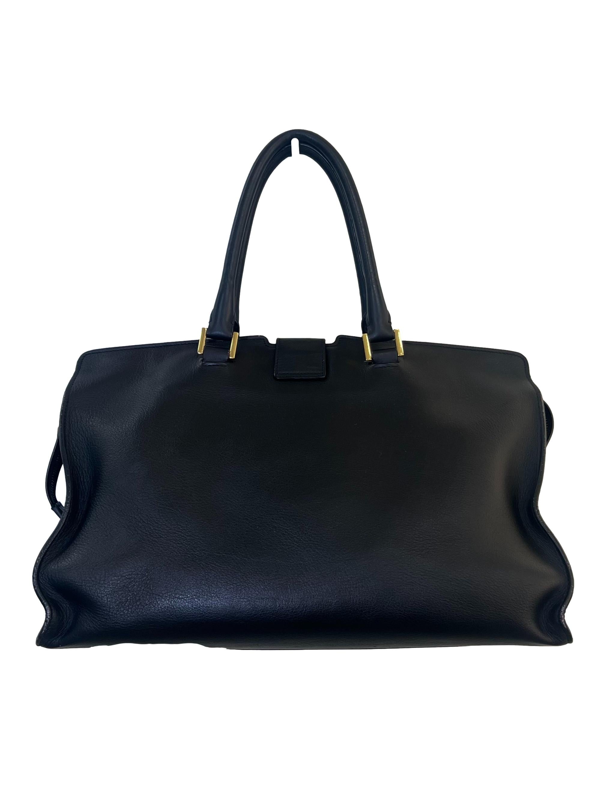 Black Saint Laurent Y Tote Bag