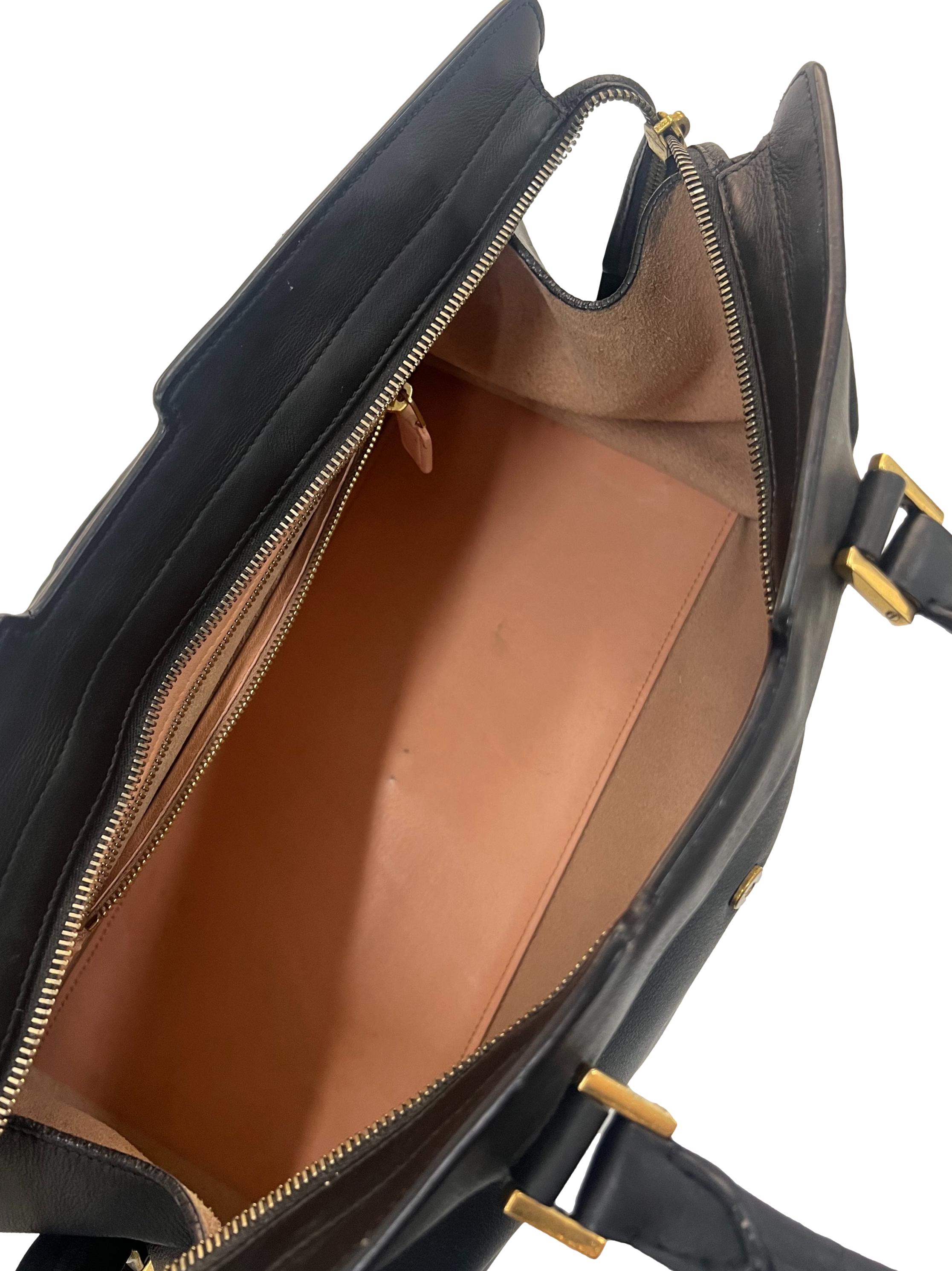 Black Saint Laurent Y Tote Bag
