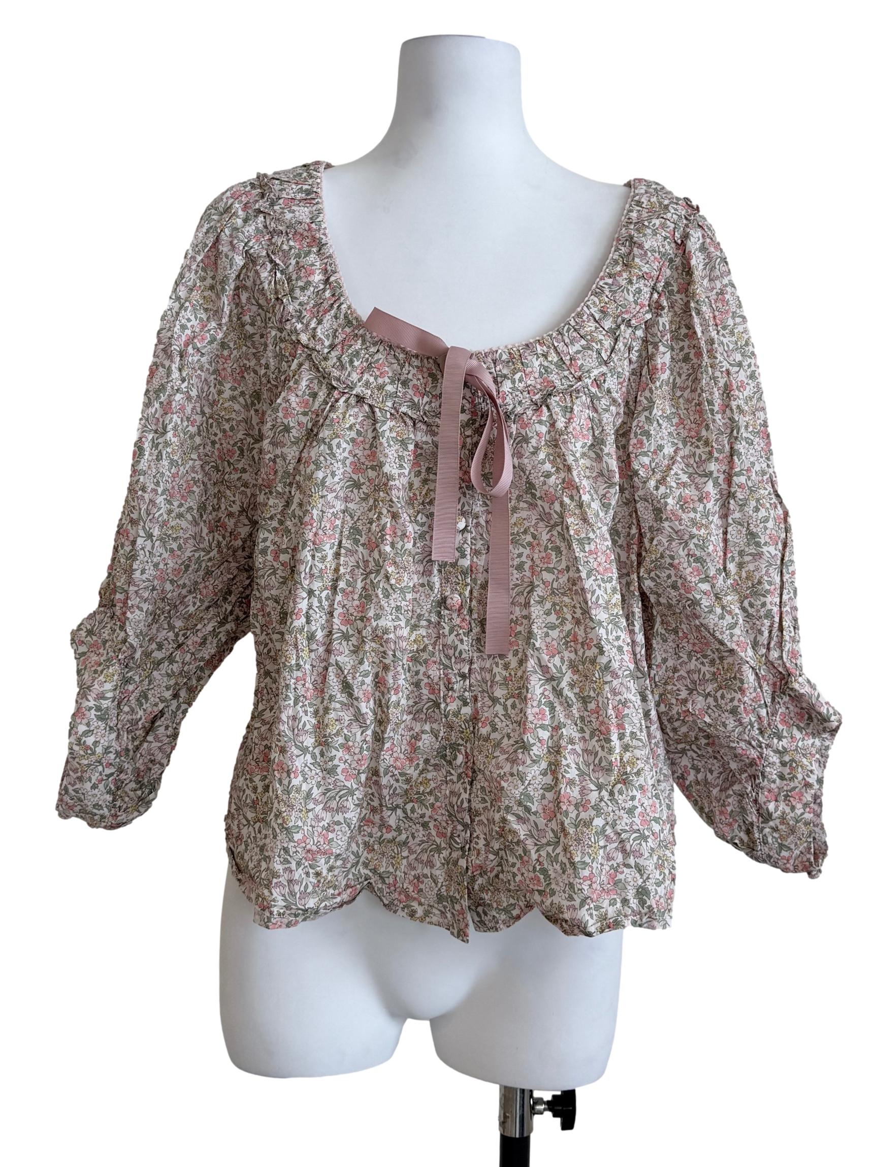 Multicolor Printed Scoop Neck Top CM