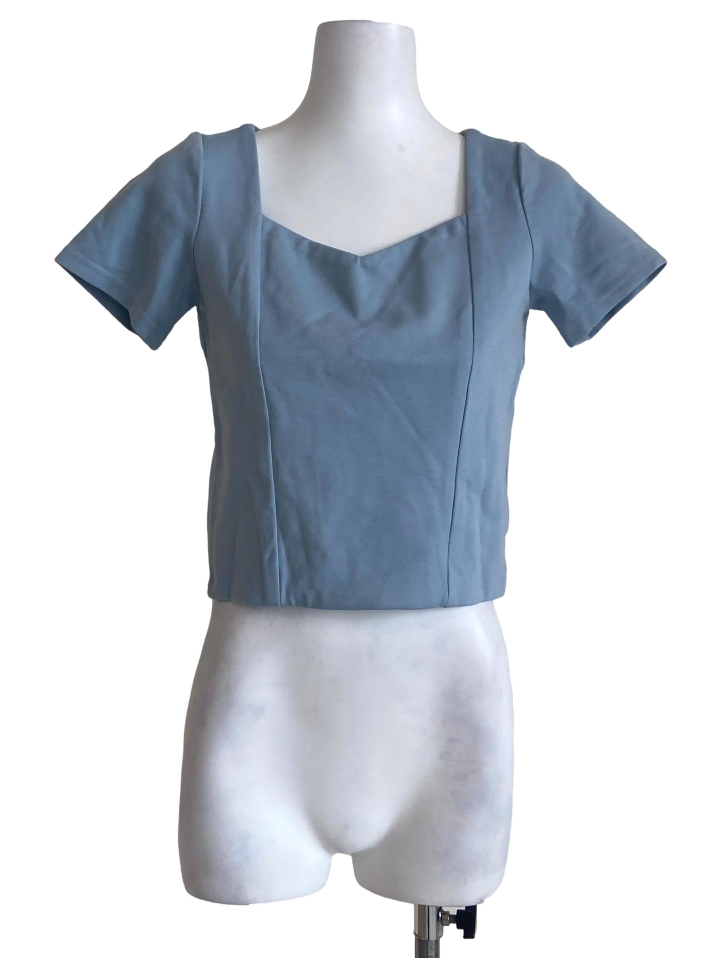 Sky Blue Queen Anne Top