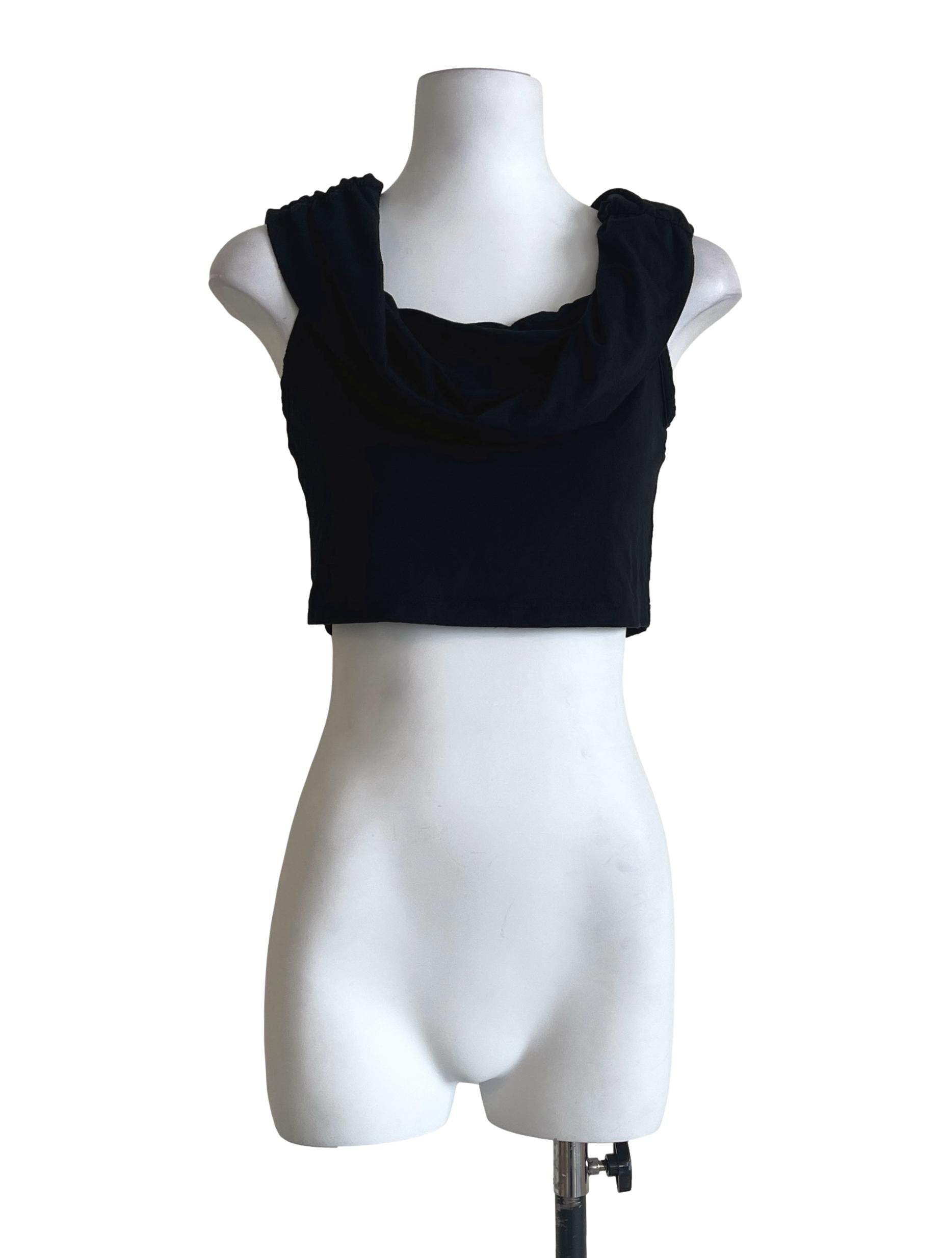 Onyx Black Cowl Sleeveless Top YHF