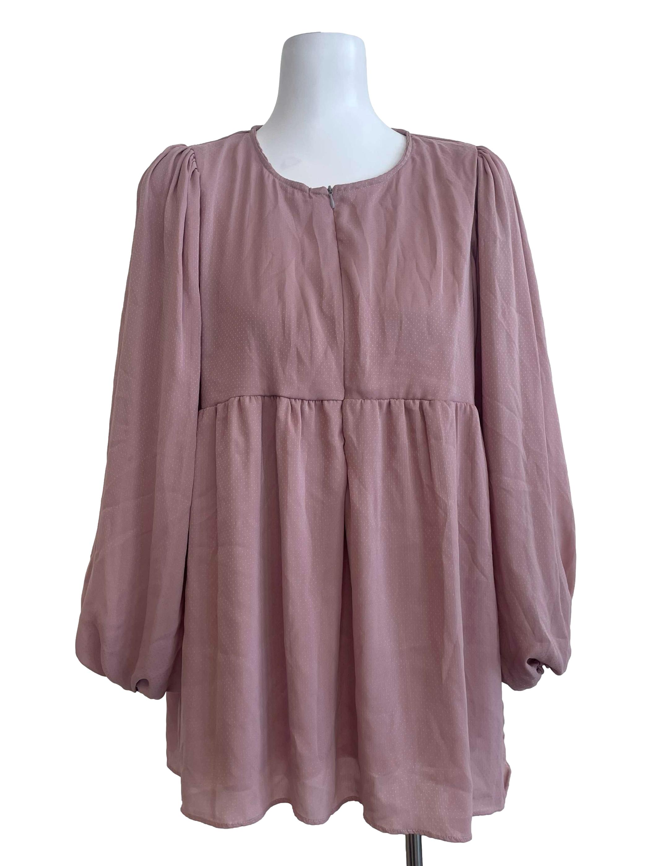 Coral Pink Dots Blouse