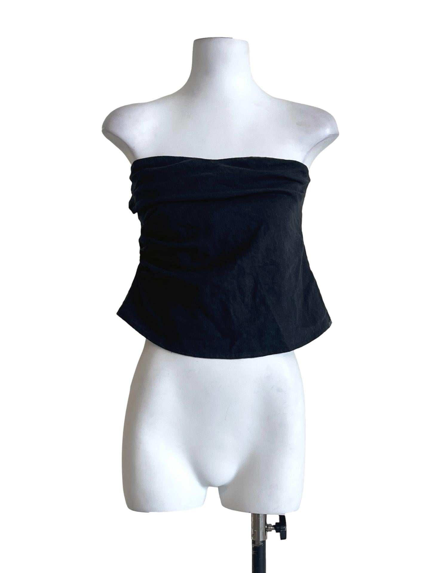 Fog Grey Strapless Sleeveless Top TTR