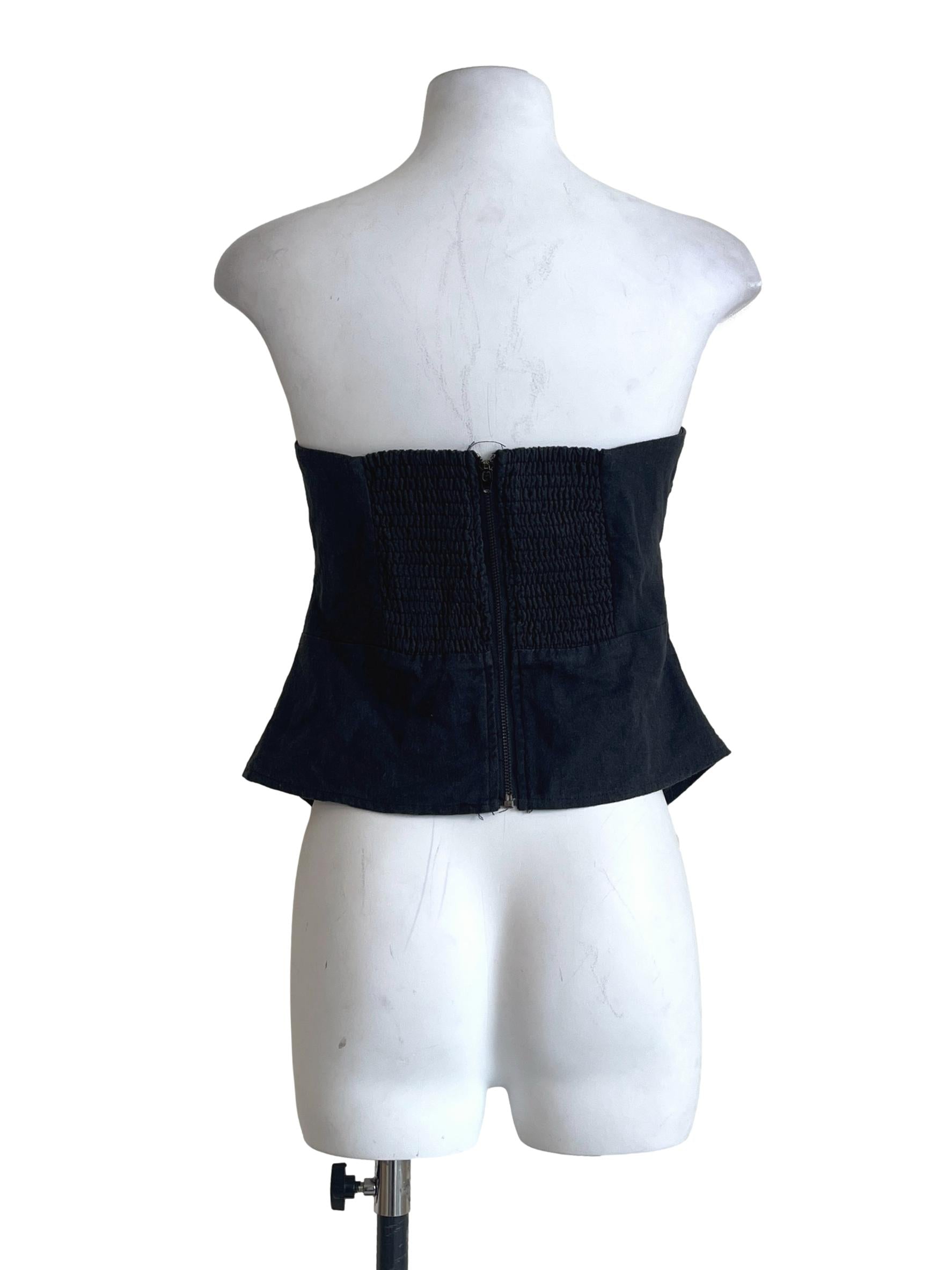 Fog Grey Strapless Sleeveless Top TTR