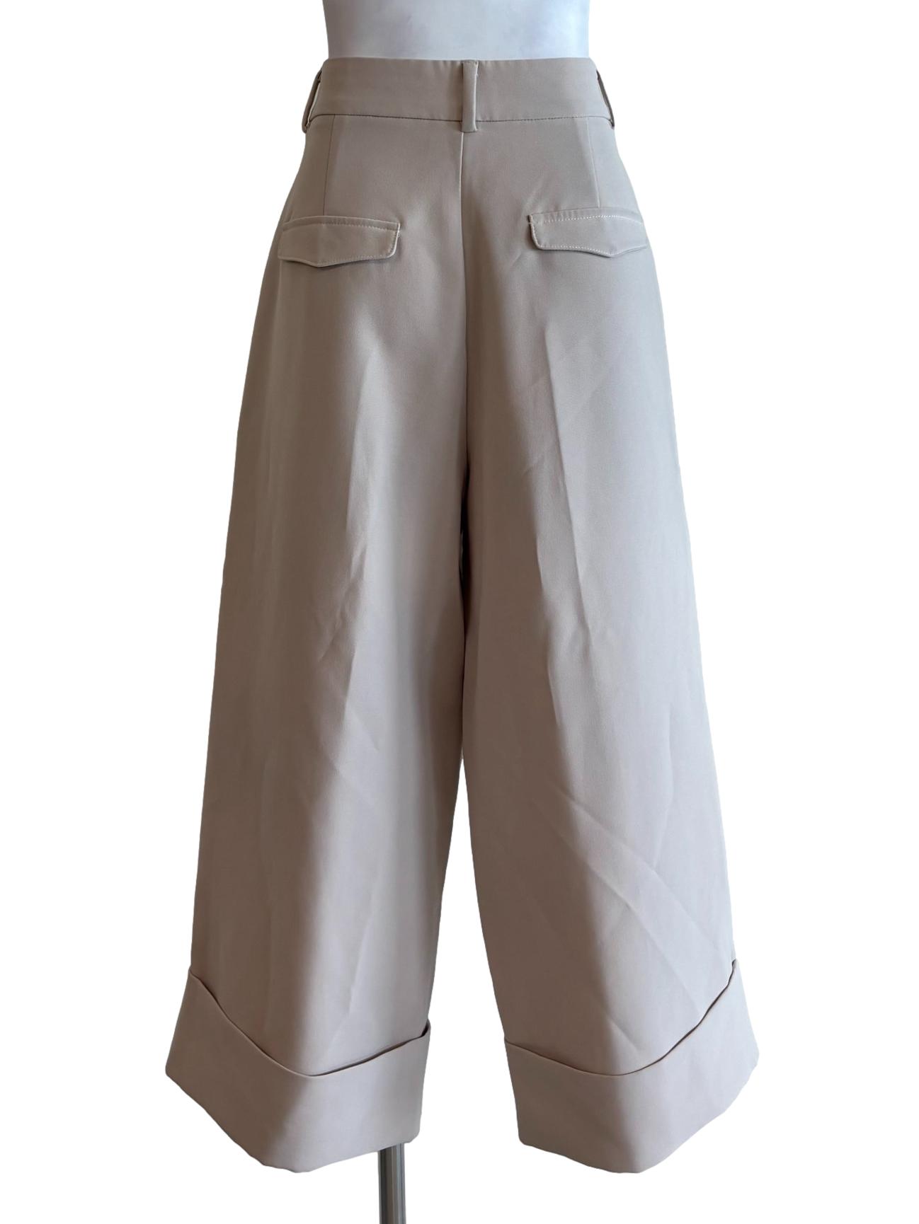 Whisper White Wide Leg Cropped Pants