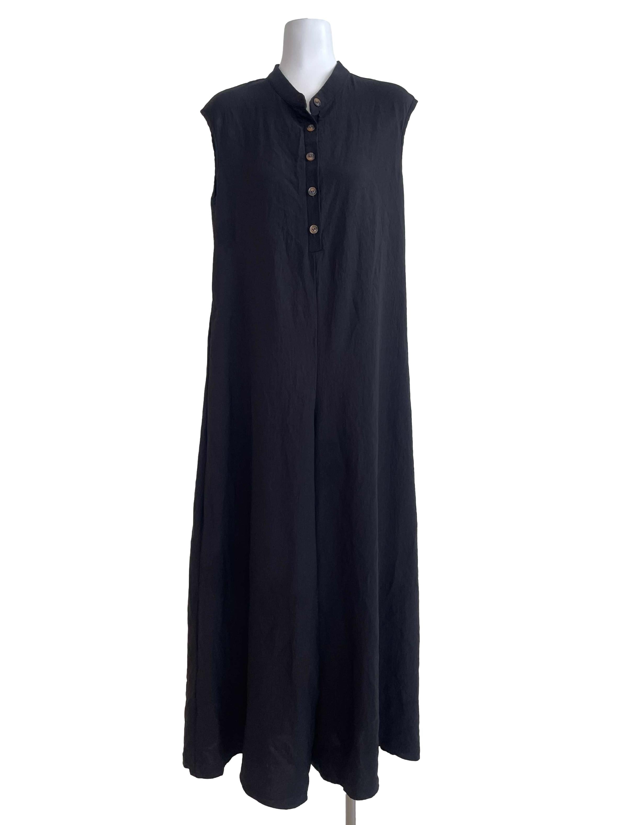 Black Sleeveless Baggy Jumpsuit