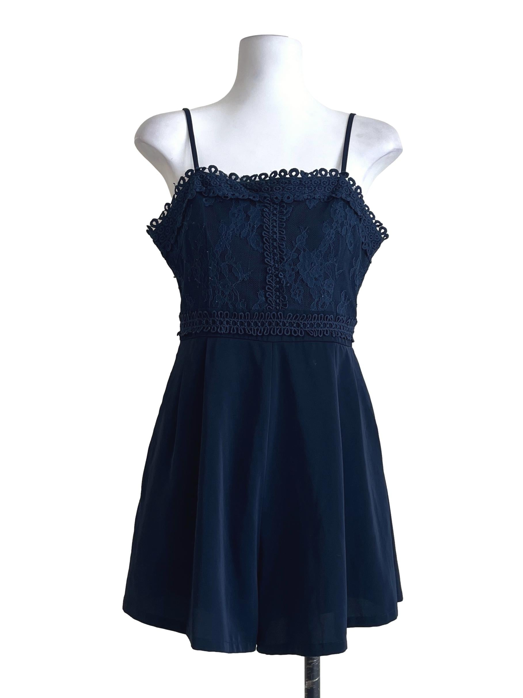 Indigo Blue Spaghetti Strap Romper TTR