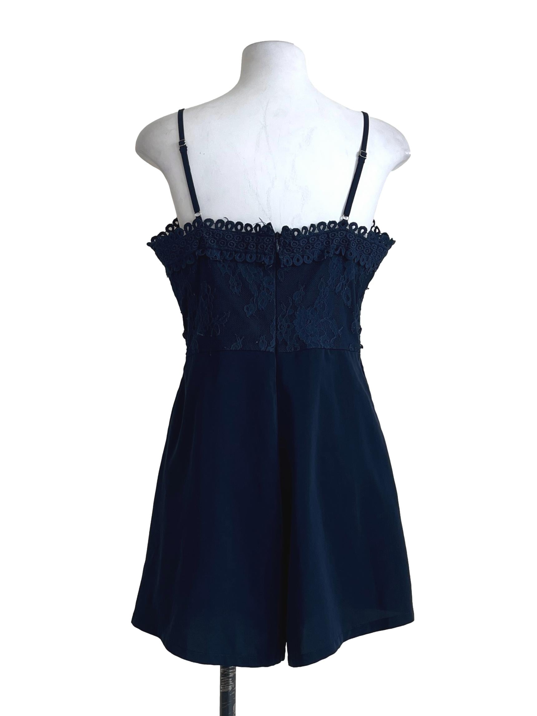 Indigo Blue Spaghetti Strap Romper TTR
