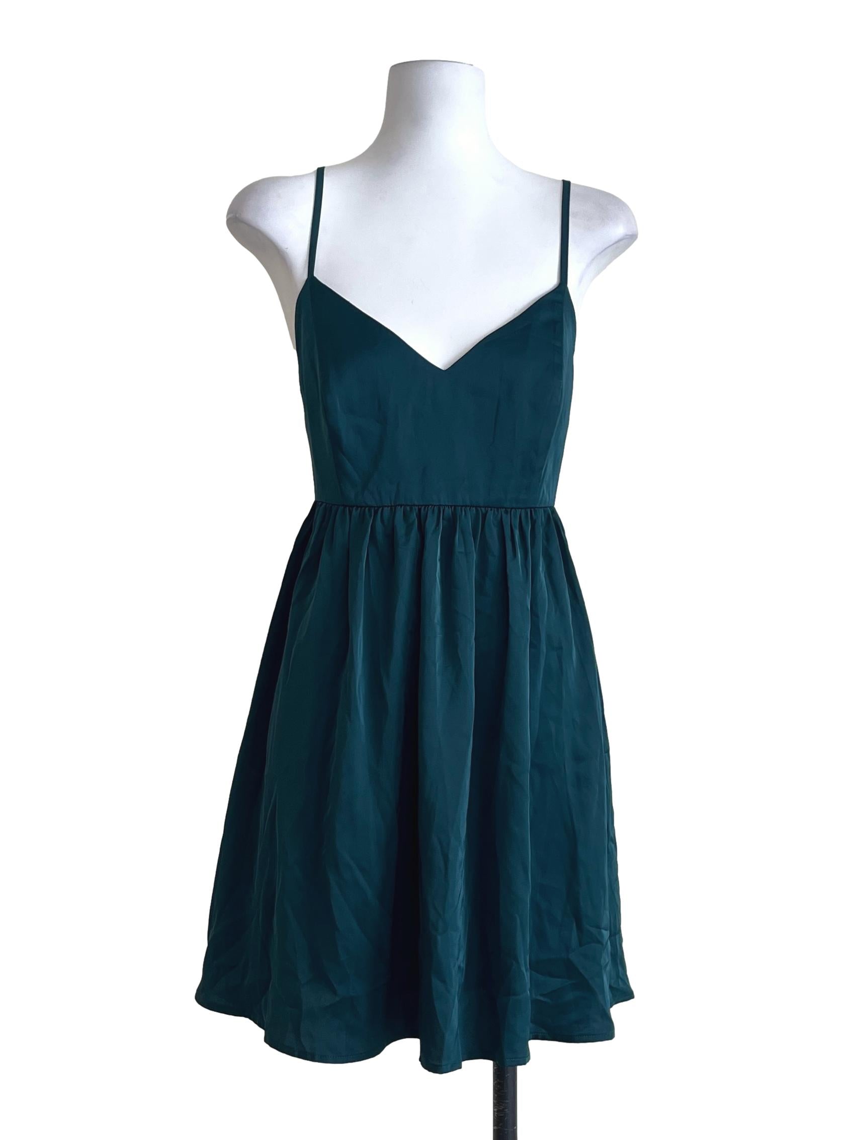 Emerald Green Sweetheart Slip Dress
