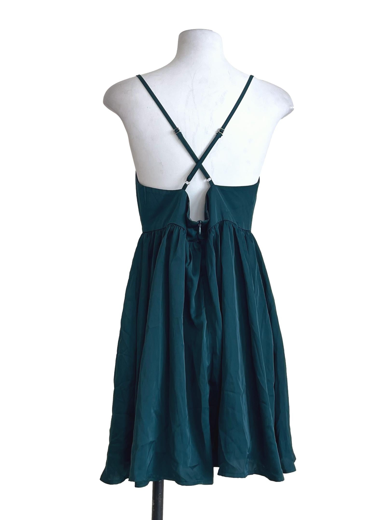 Emerald Green Sweetheart Slip Dress
