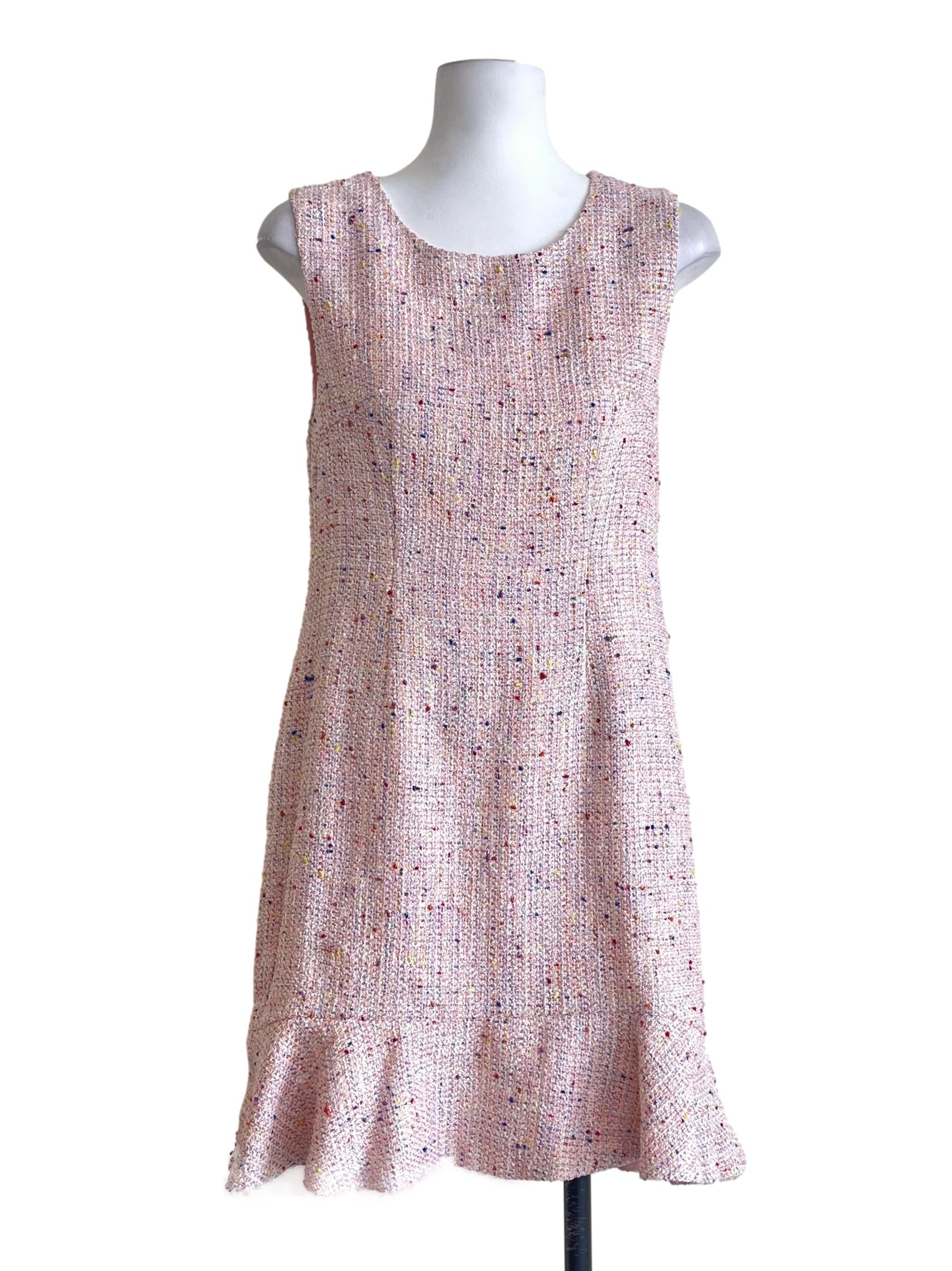 Crepe Pink Halter Sleeveless Shift Dress