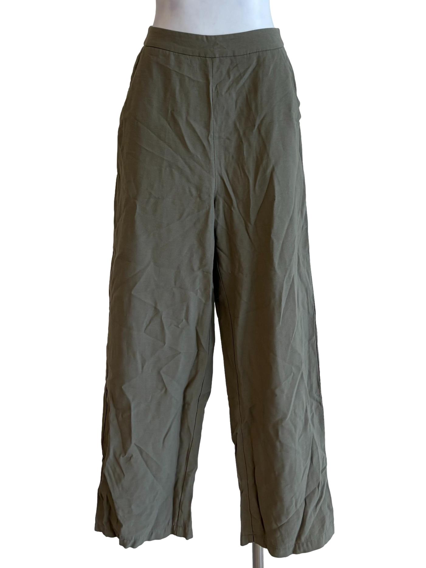 Moss Green Cotton Pants