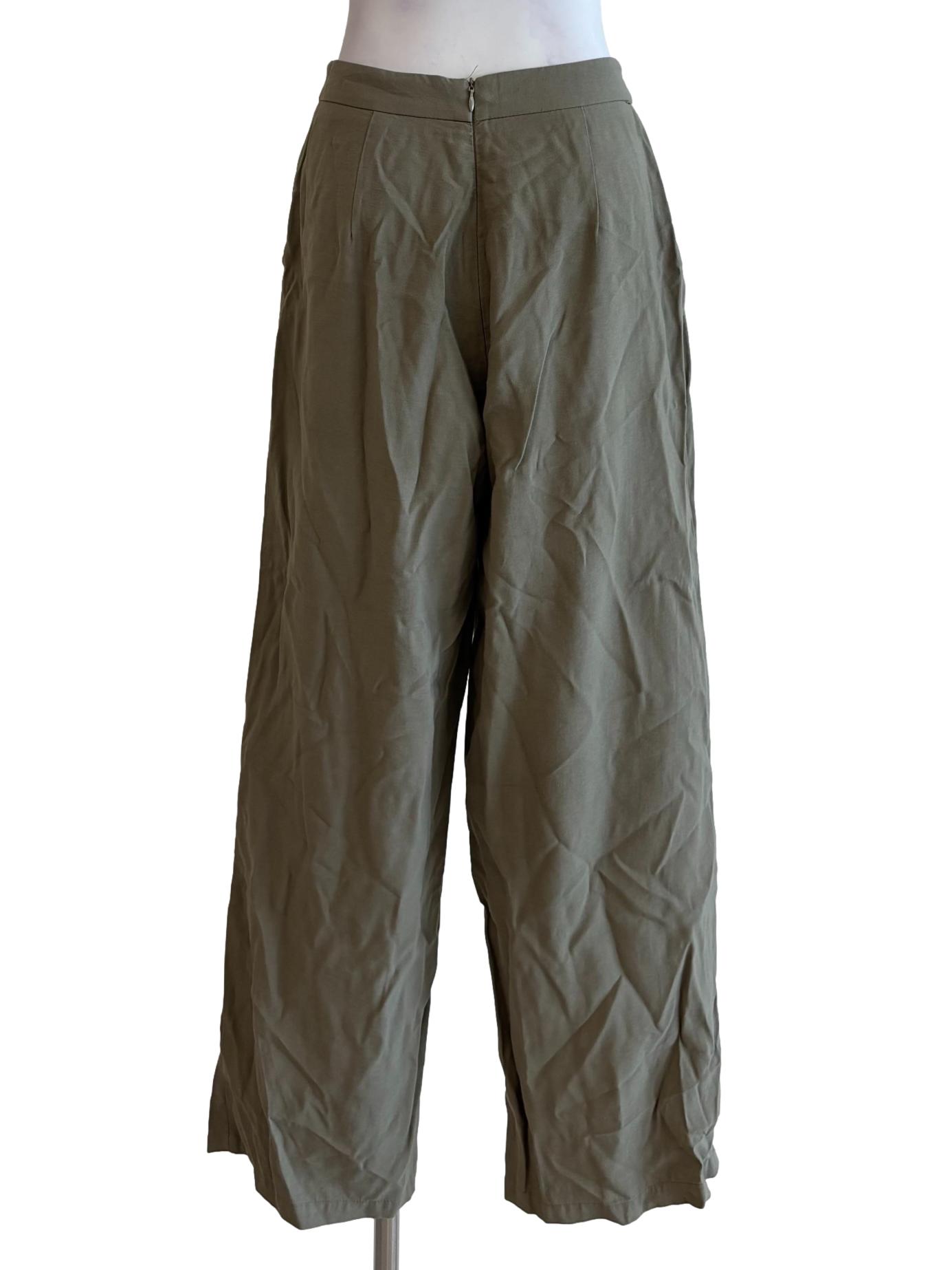 Moss Green Cotton Pants