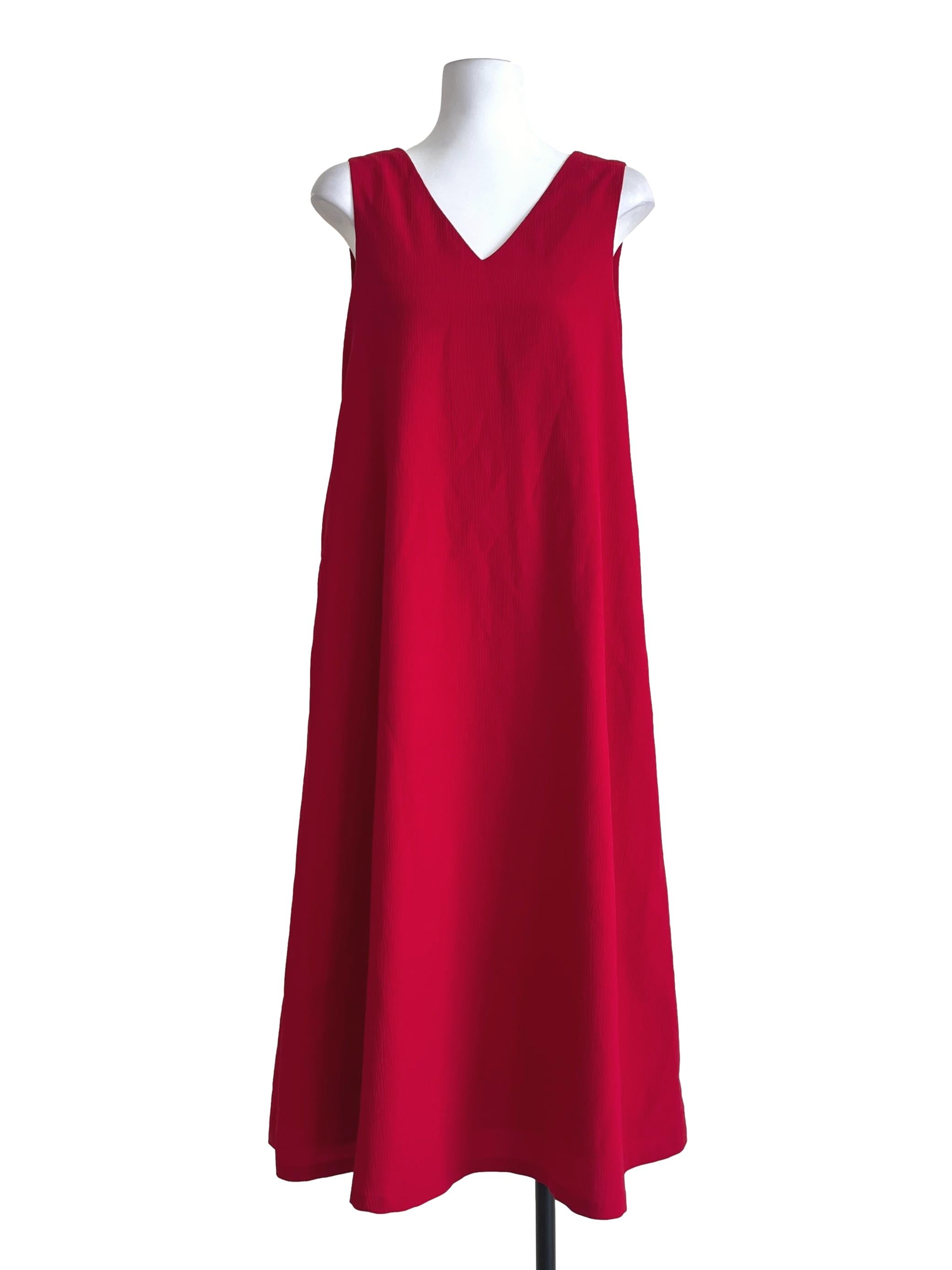 Crimson Red Tunic Dress