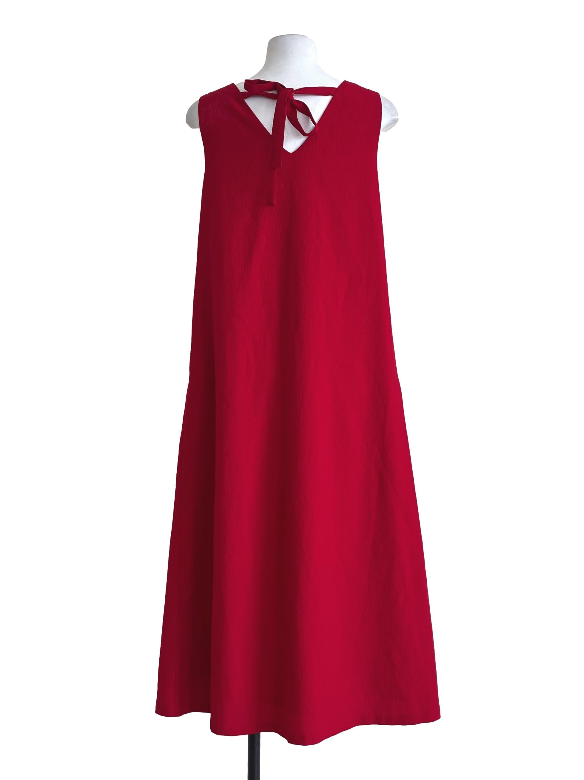 Crimson Red Tunic Dress