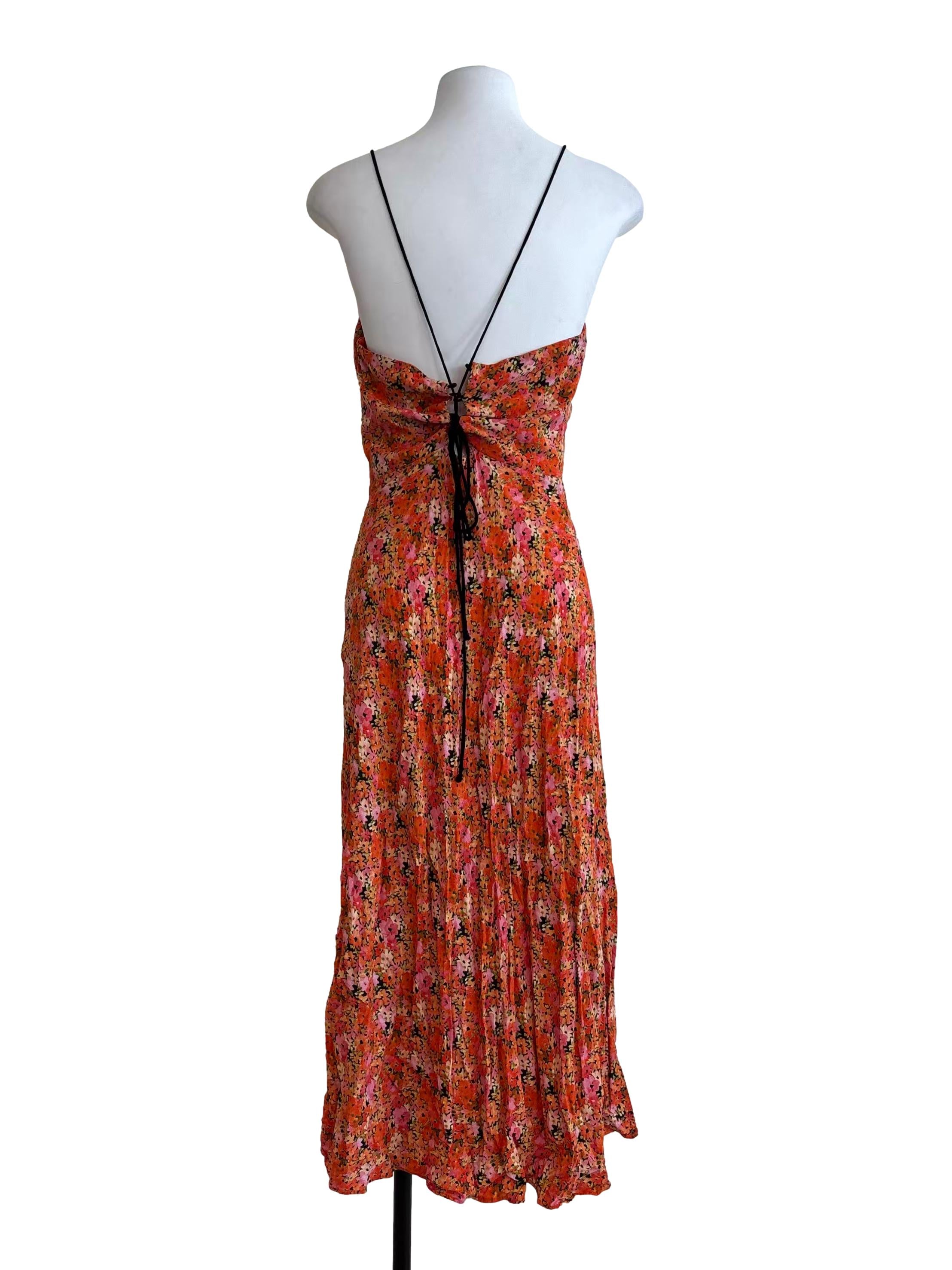 Tangelo Orange Floral Sundress