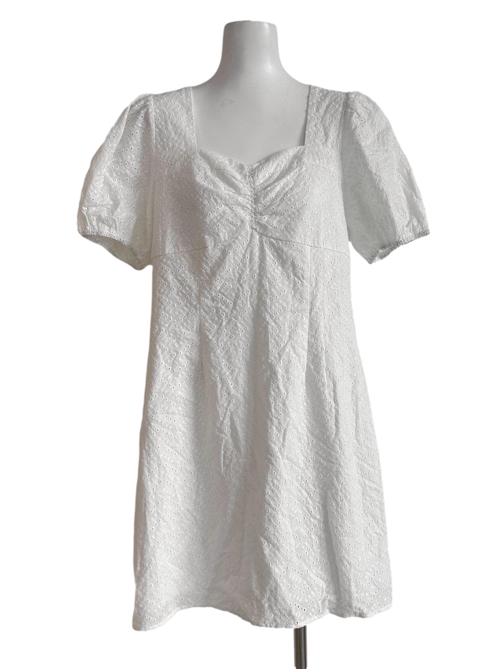 White Embroidered Dress