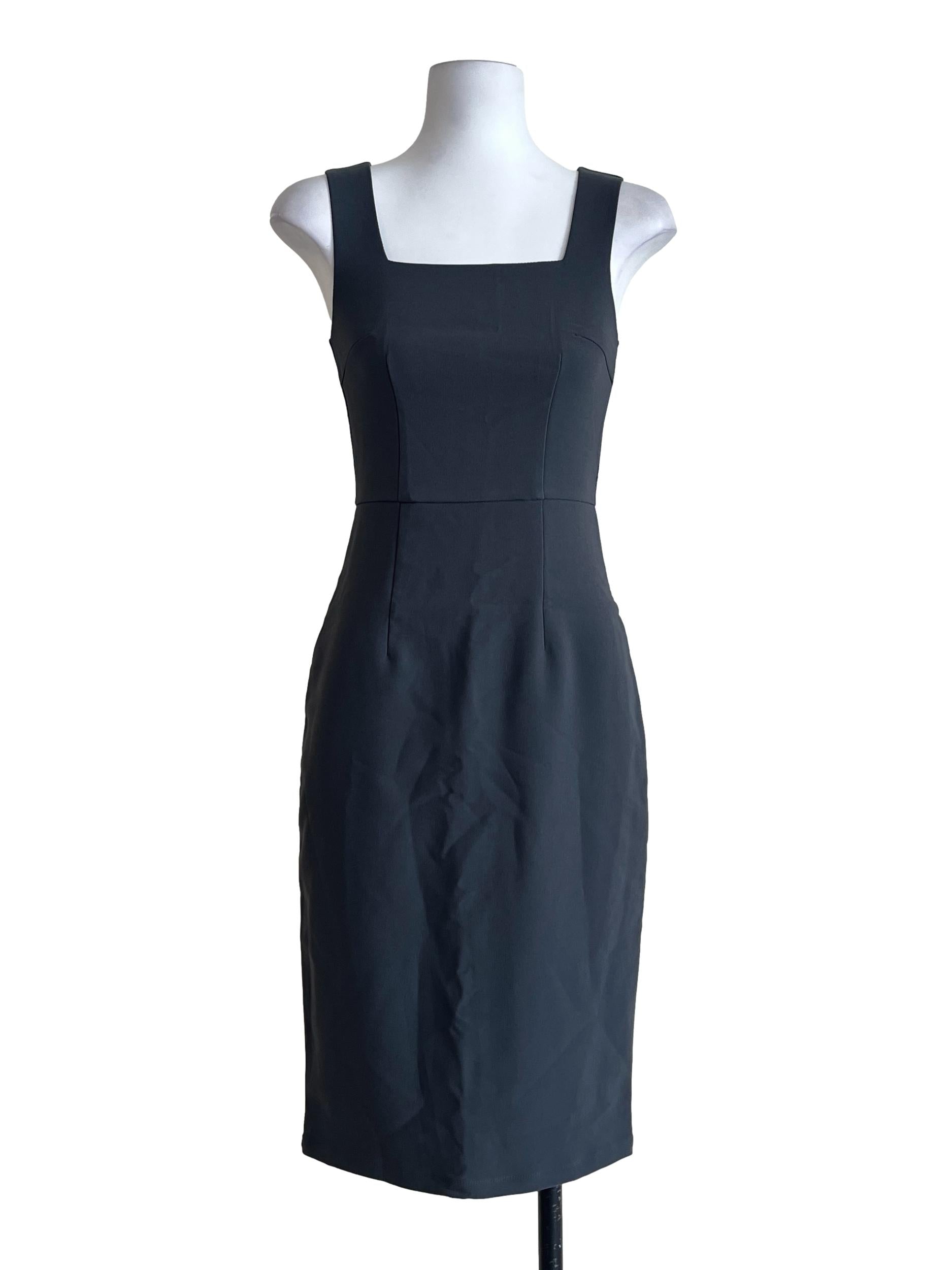 Dove Grey Square Sheath Dress