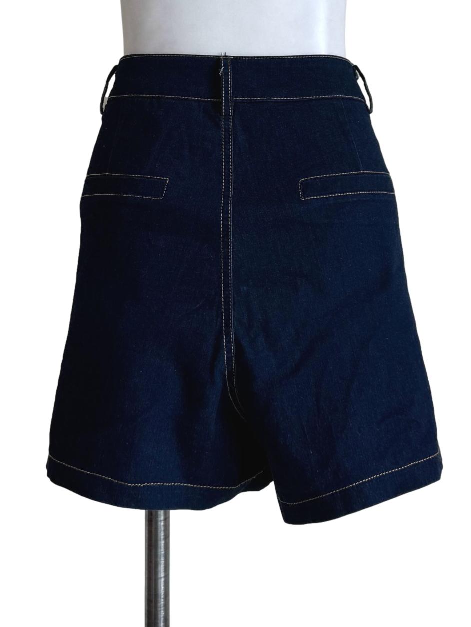 Deep Blue Denim Shorts