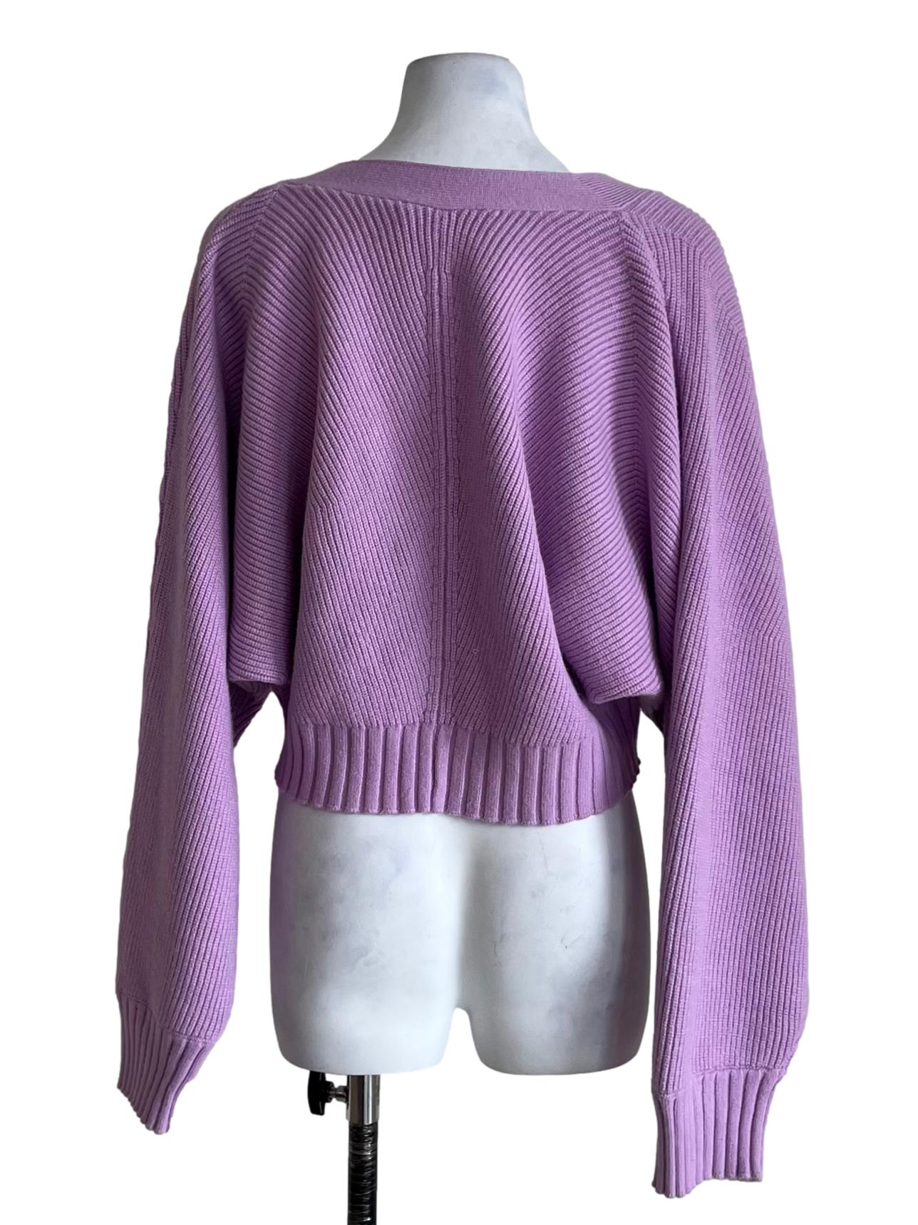 Lavender Purple Knit Cardigan