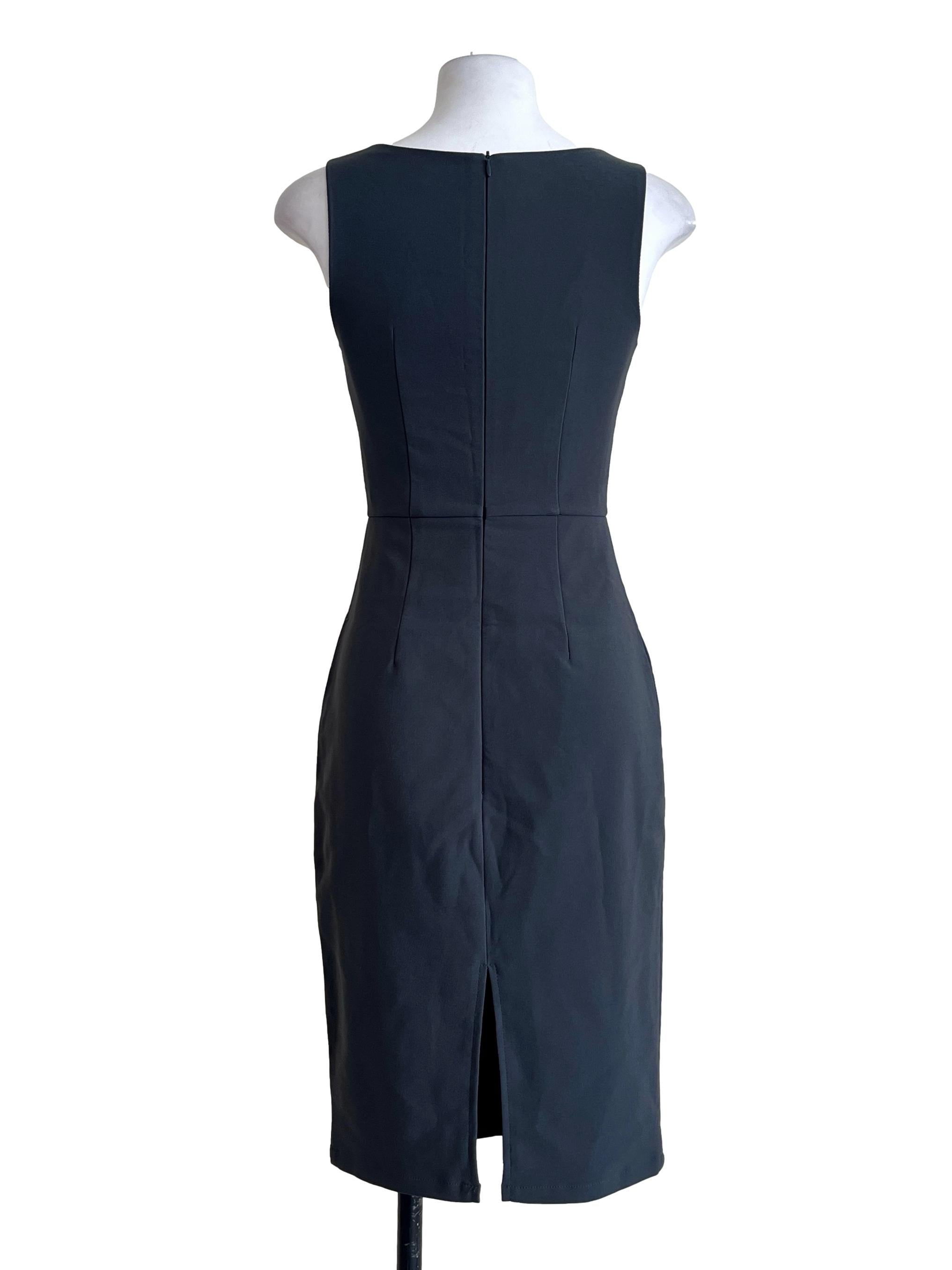 Dove Grey Square Sheath Dress