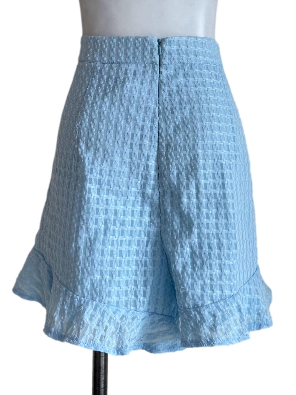 Textured Baby Blue Short Pants