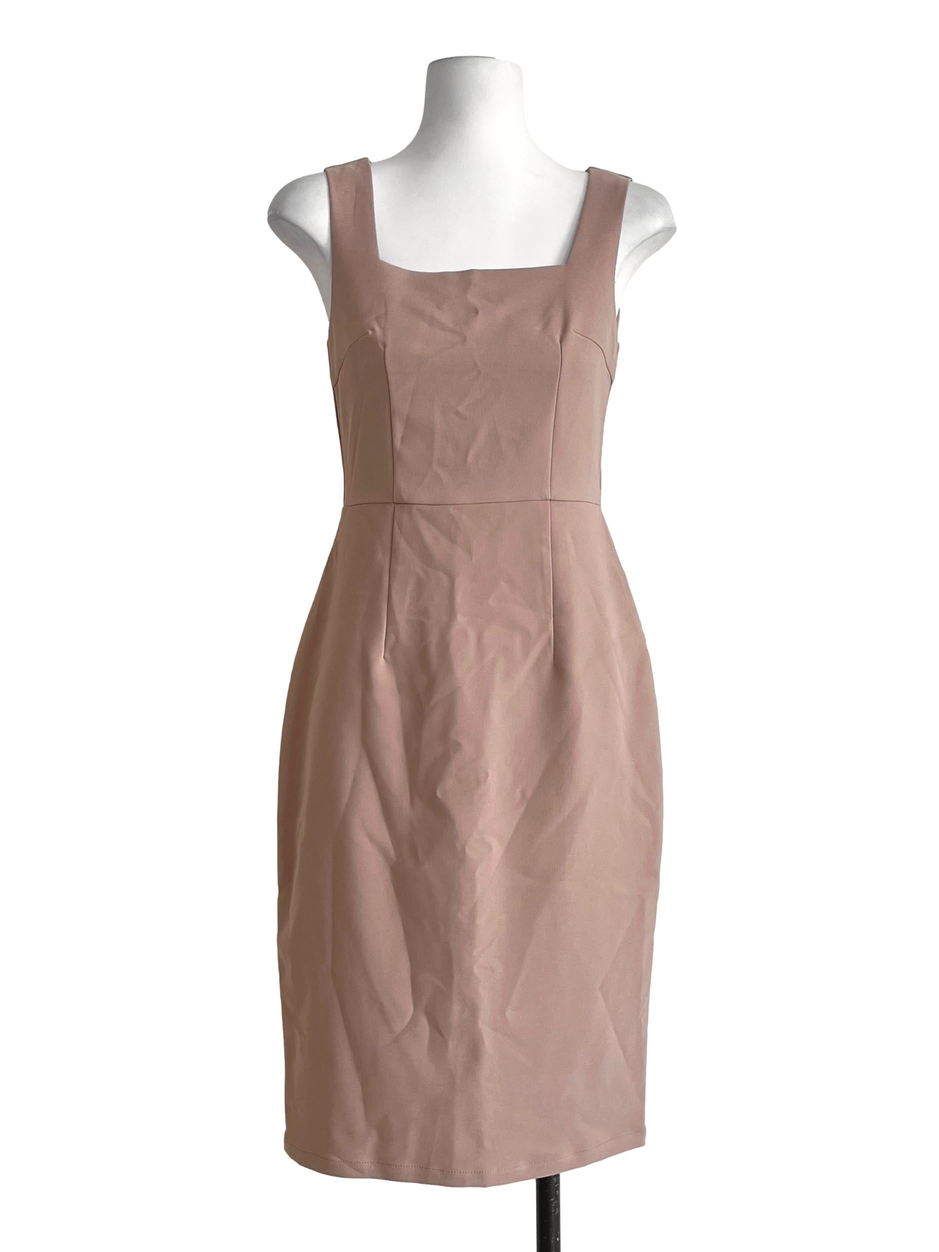Tortilla Brown Square Sheath Dress
