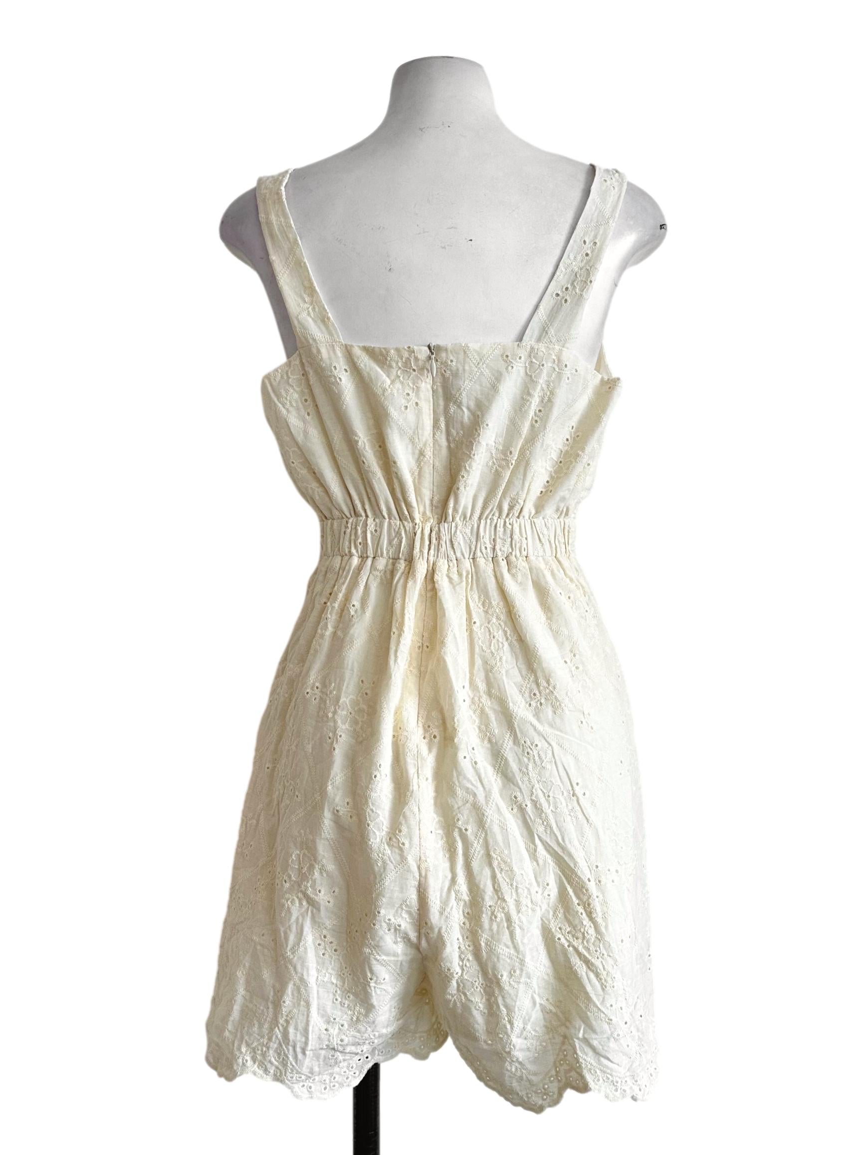 Blonde Yellow Embroidery Pattern Romper