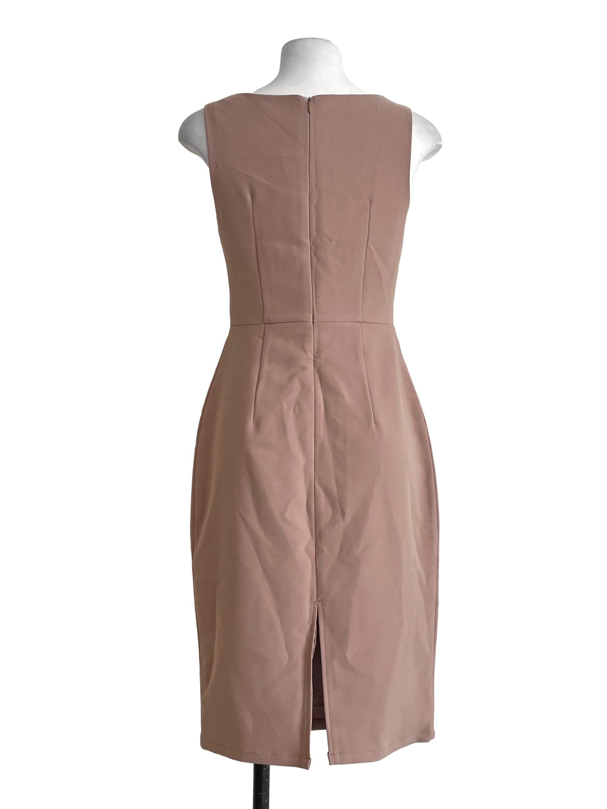 Tortilla Brown Square Sheath Dress