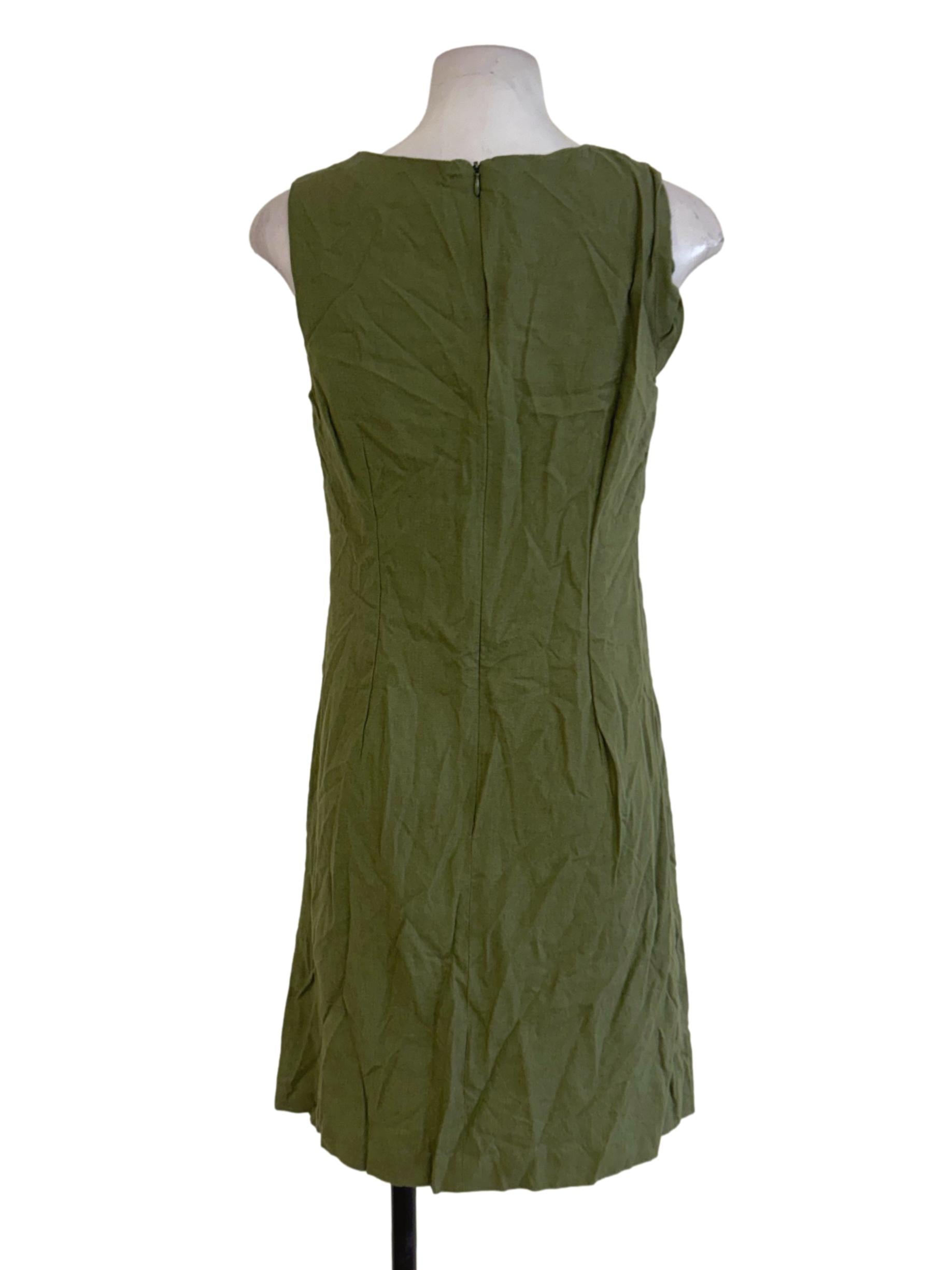 Olive Green Sheath Dress