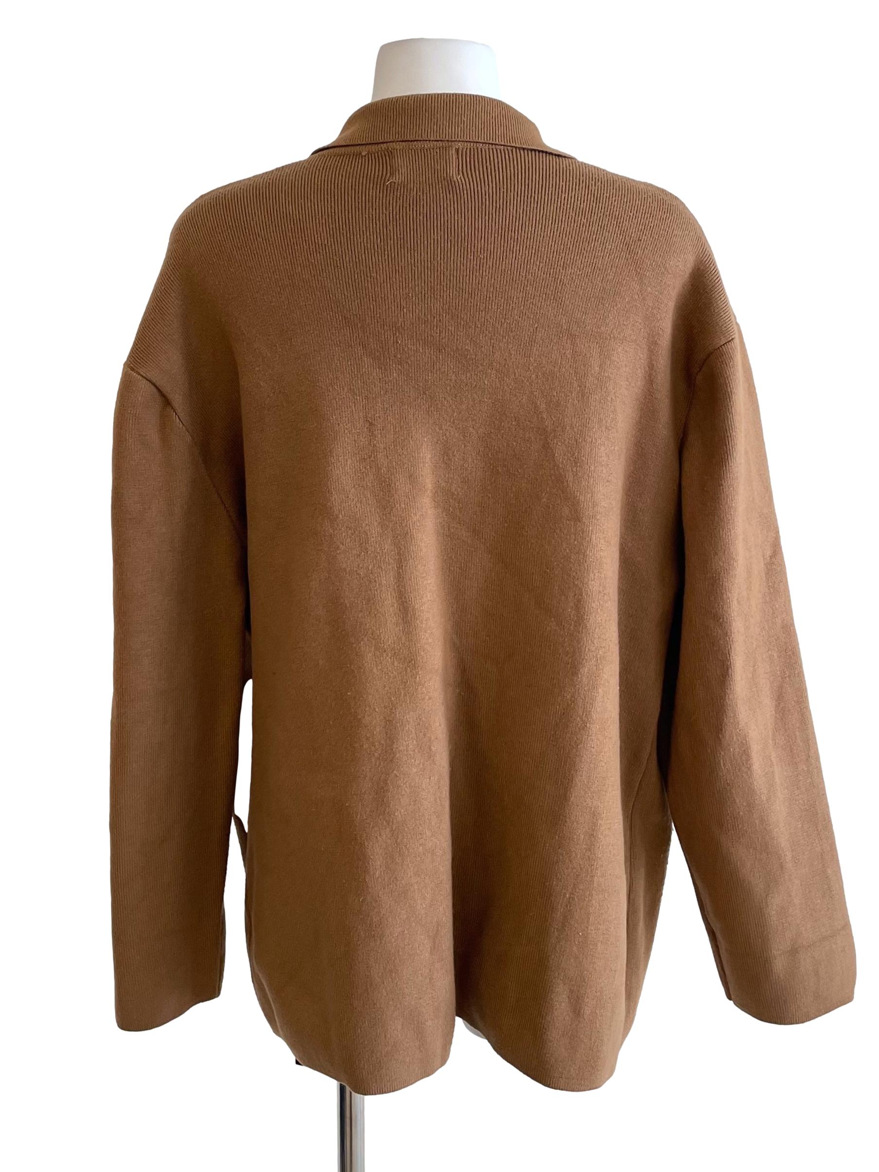 Tawny Double Breasted Knit Blazer