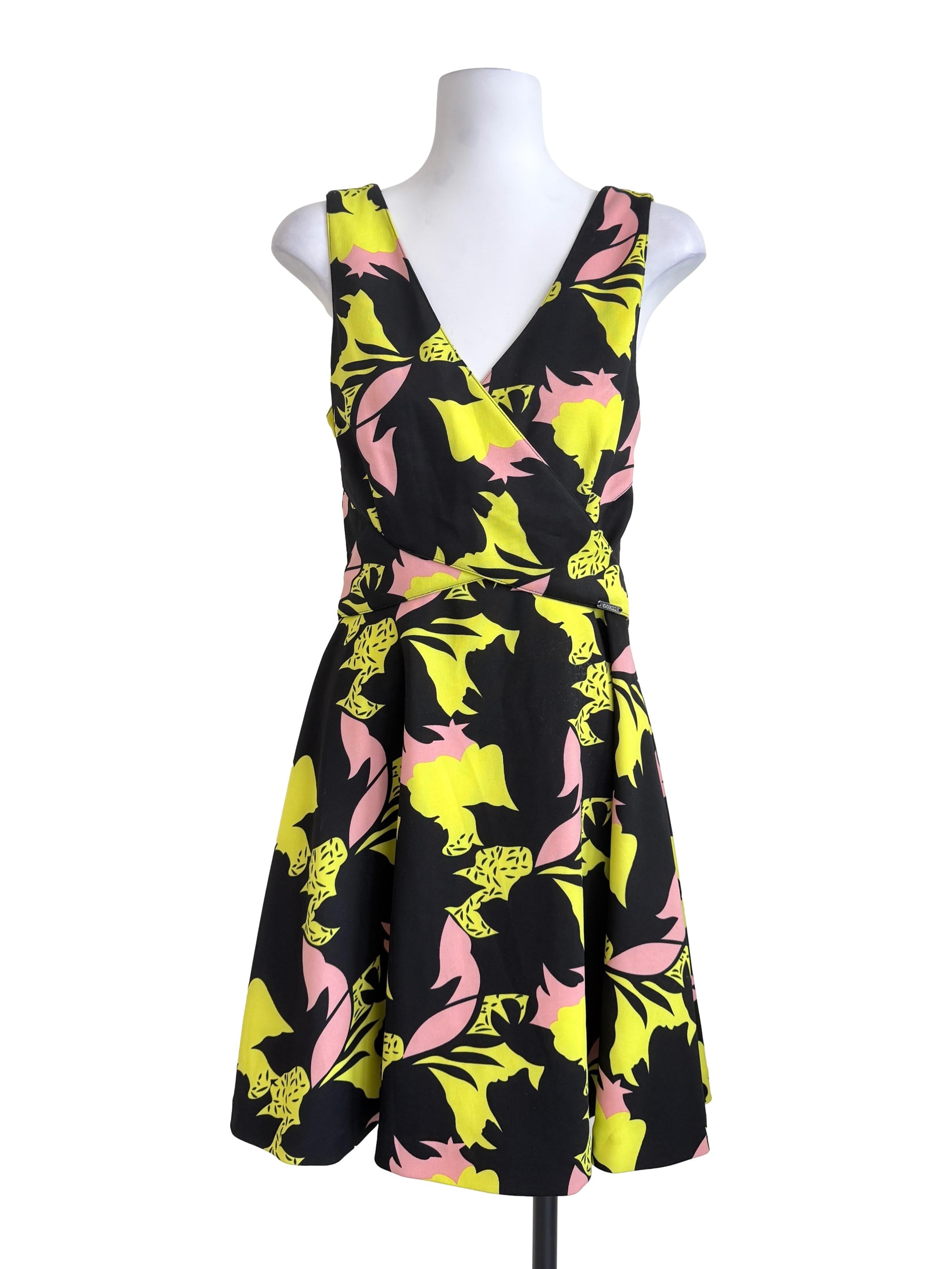 Multicolor Empire Sleeveless Dress