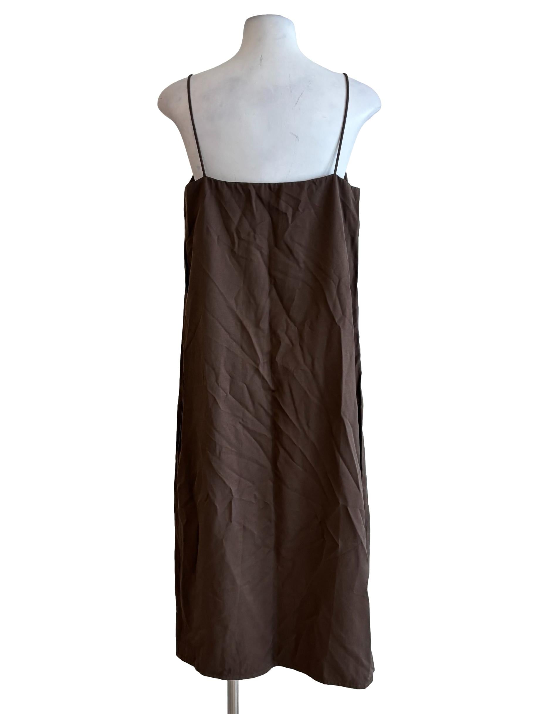 Dark Taupe Linen Dress