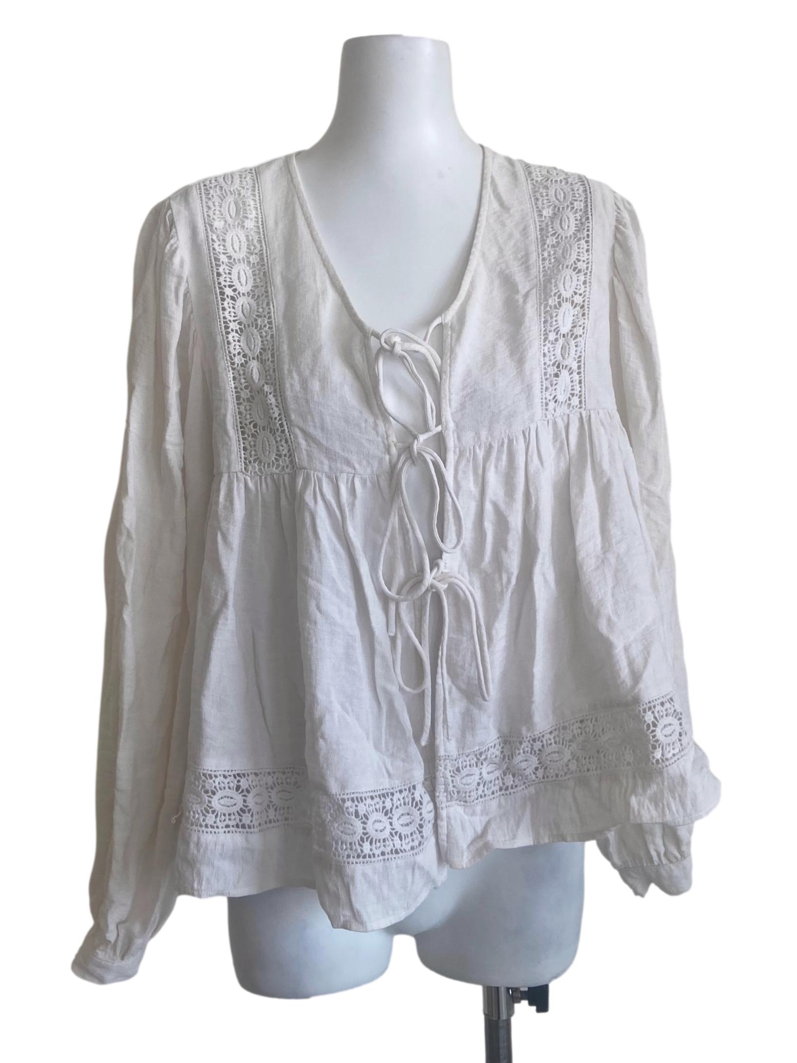 White Embroidery Blouse