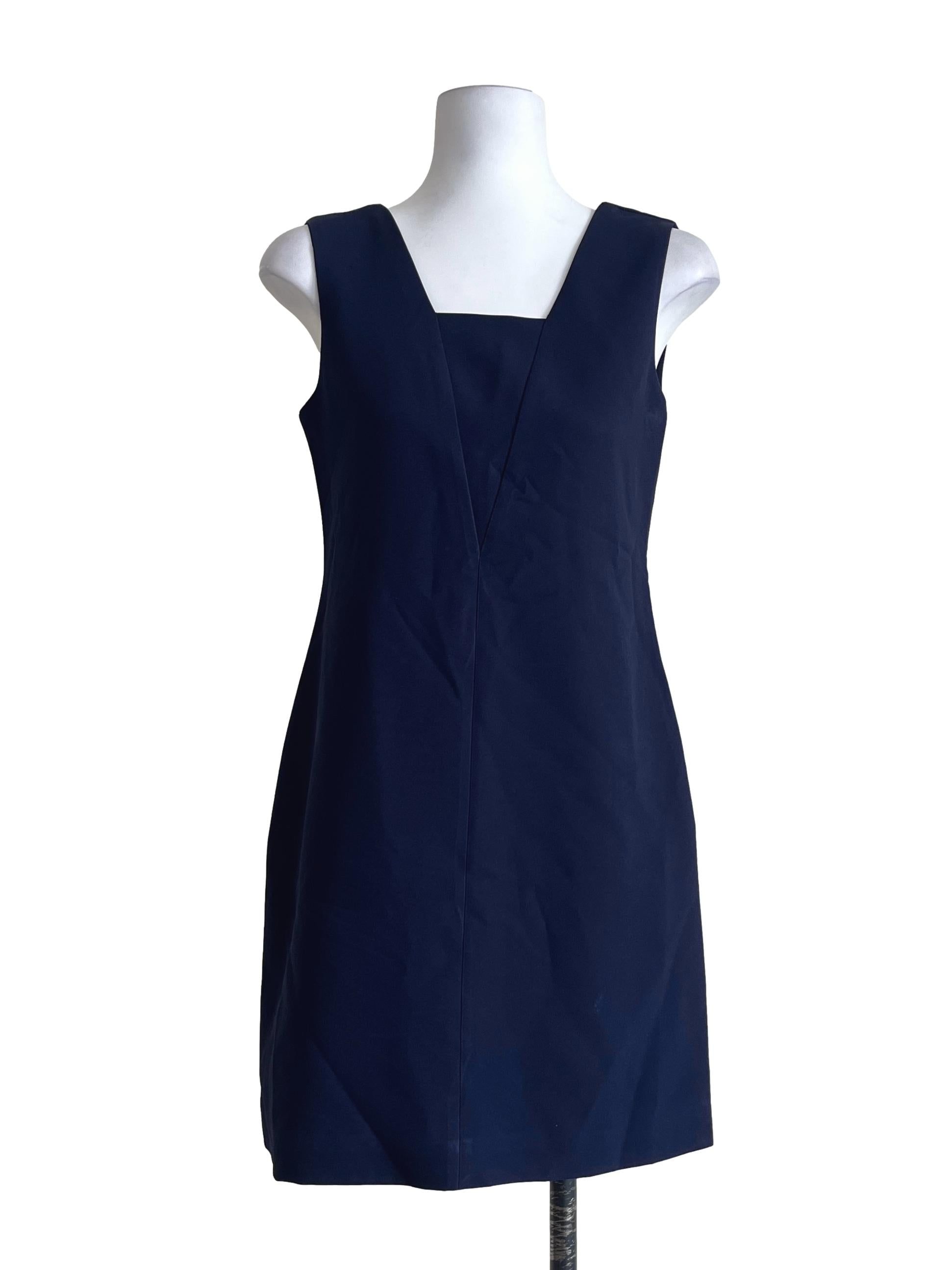 Indigo Blue Square Sheath Dress LB