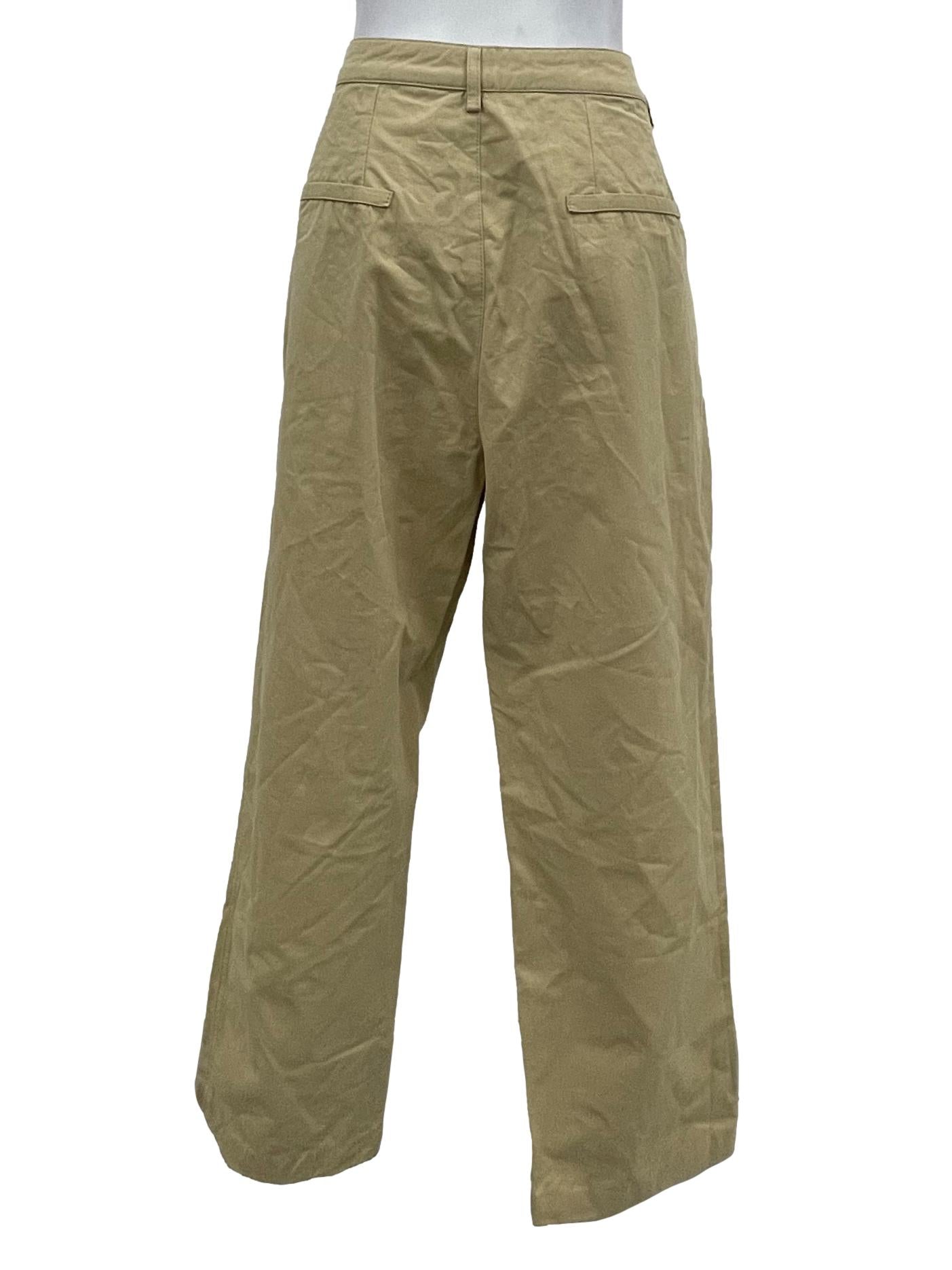 Khaki Brown Casual Straight Cut Pants