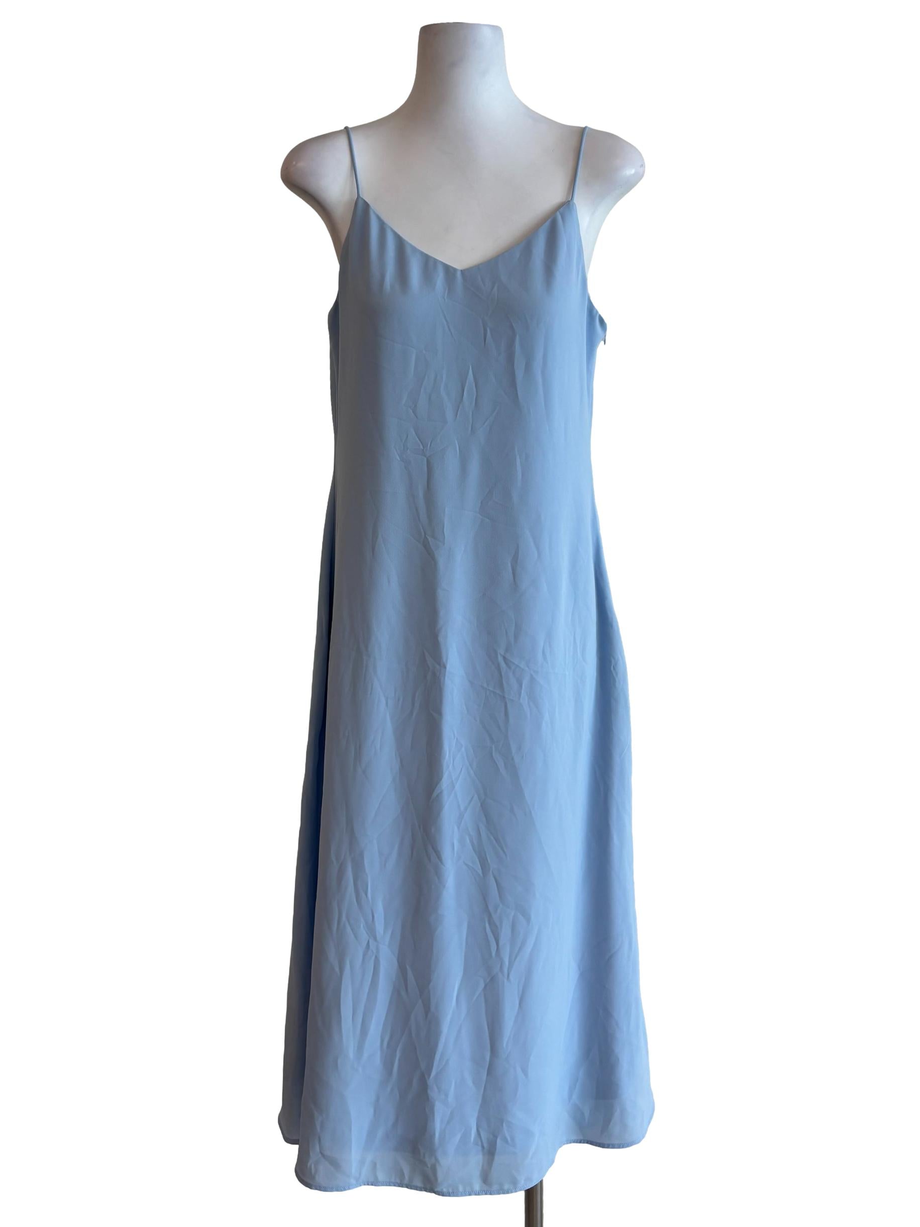 Sky Blue Spaghetti Strap Dress